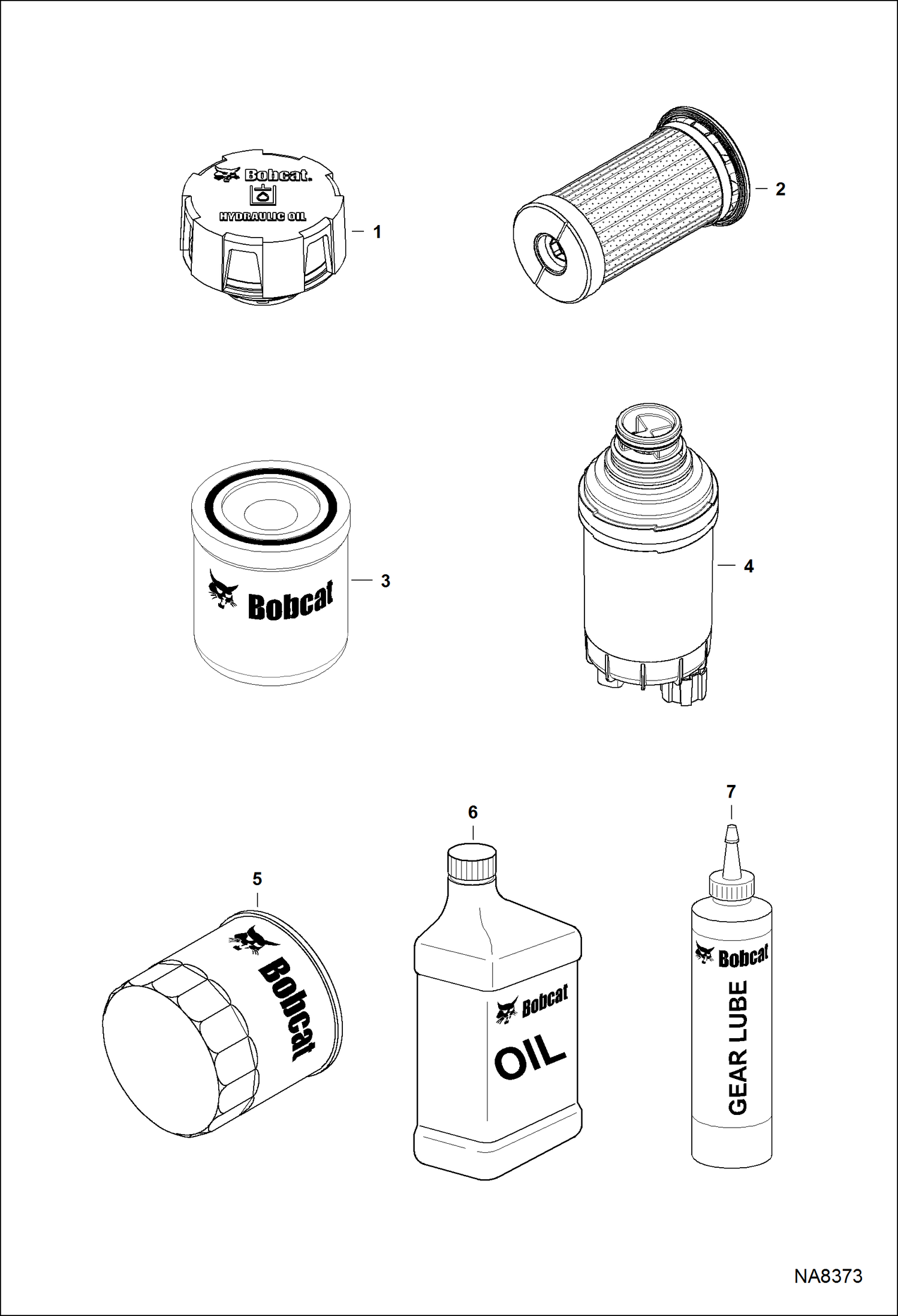 Схема запчастей Bobcat T-Series - SCHEDULED MAINTENANCE ITEMS (Every 500 Hours) MAINTENANCE ITEMS
