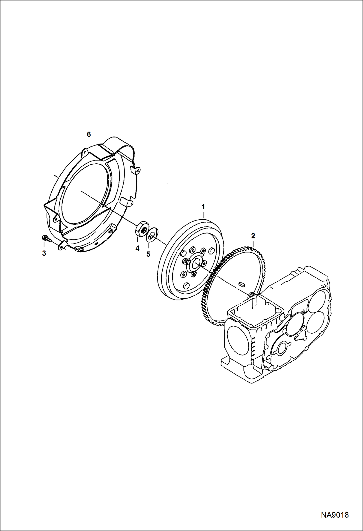 Схема запчастей Bobcat DOUBLE DRUM ROLLER - ENGINE (Flywheel) POWER UNIT