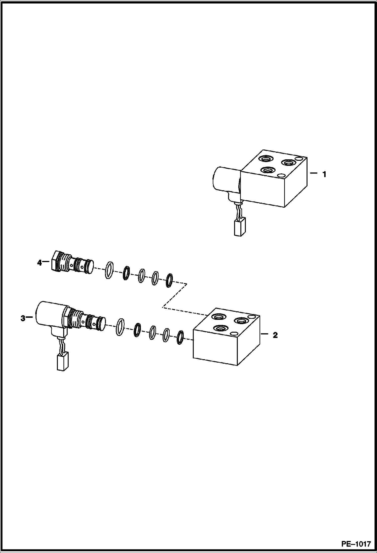 Схема запчастей Bobcat S-Series - PRESSURE RELEASE VALVE (Front Auxiliary) HYDRAULIC SYSTEM