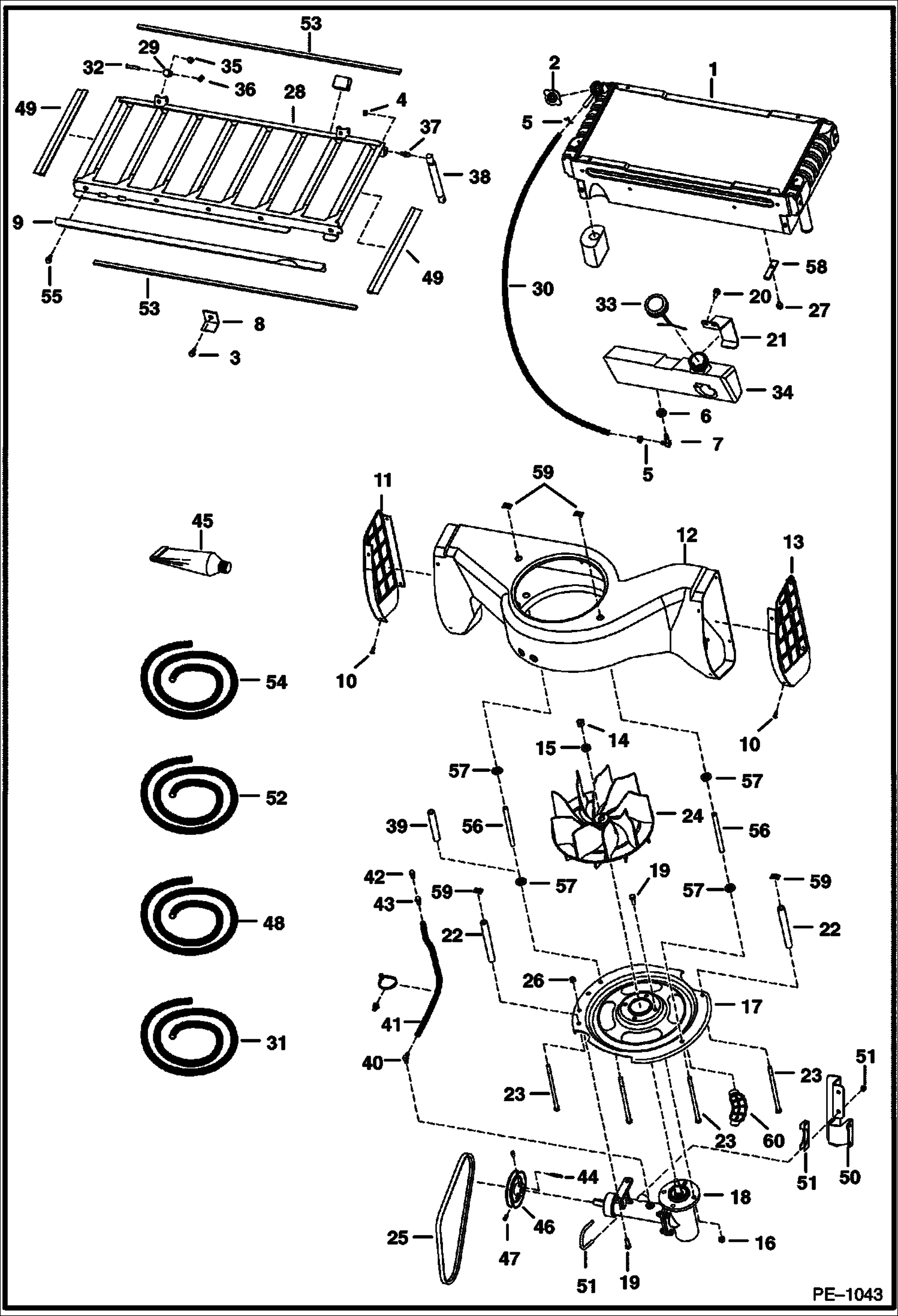 Схема запчастей Bobcat 700s - COOLING SYSTEM POWER UNIT