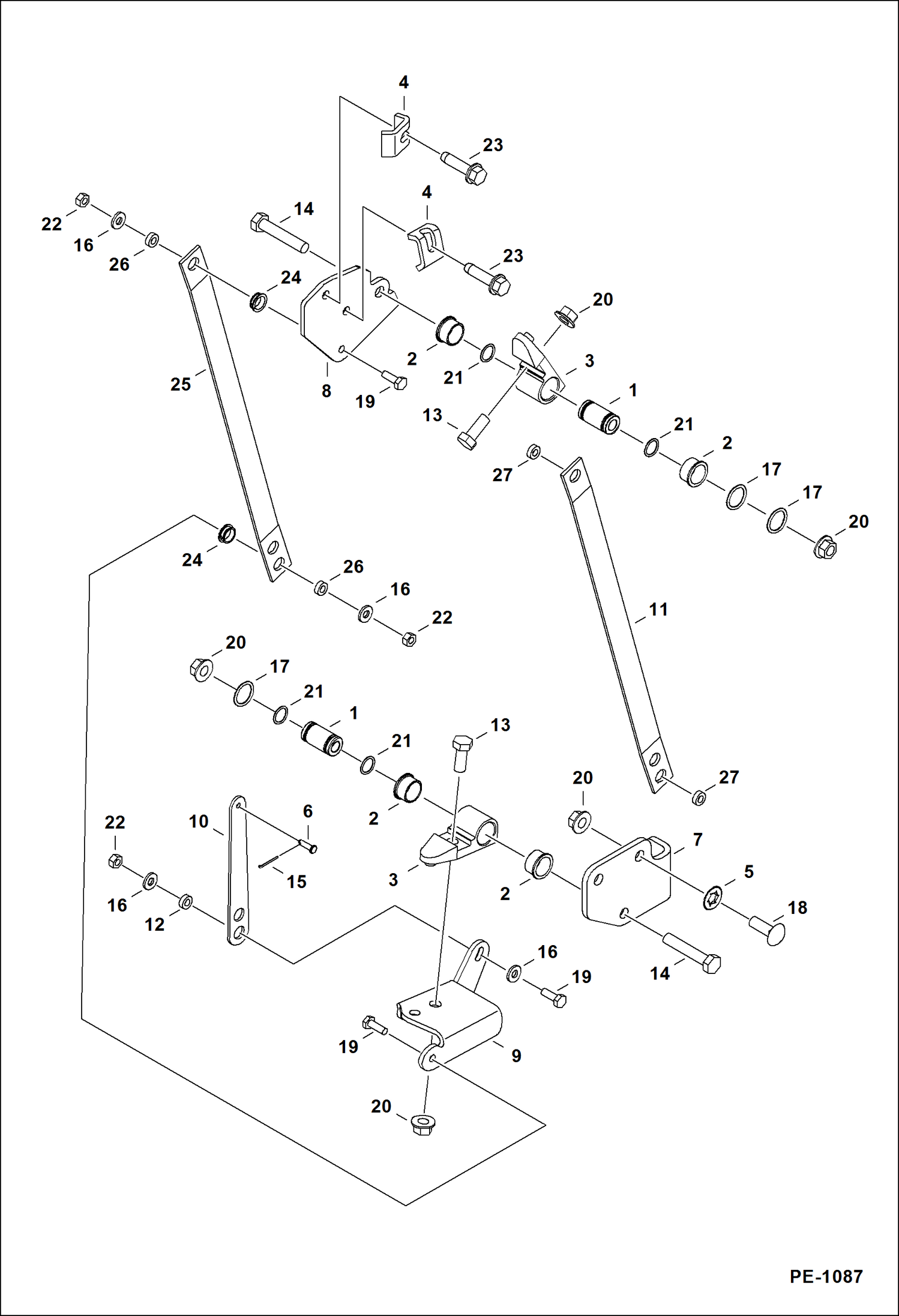 Схема запчастей Bobcat 337 - CONTROLS - BLADE CONTROLS