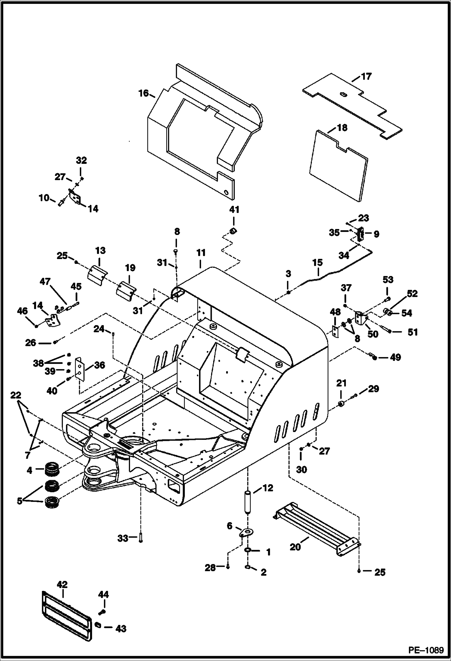 Схема запчастей Bobcat 337 - UPPERSTRUCTURE MAIN FRAME