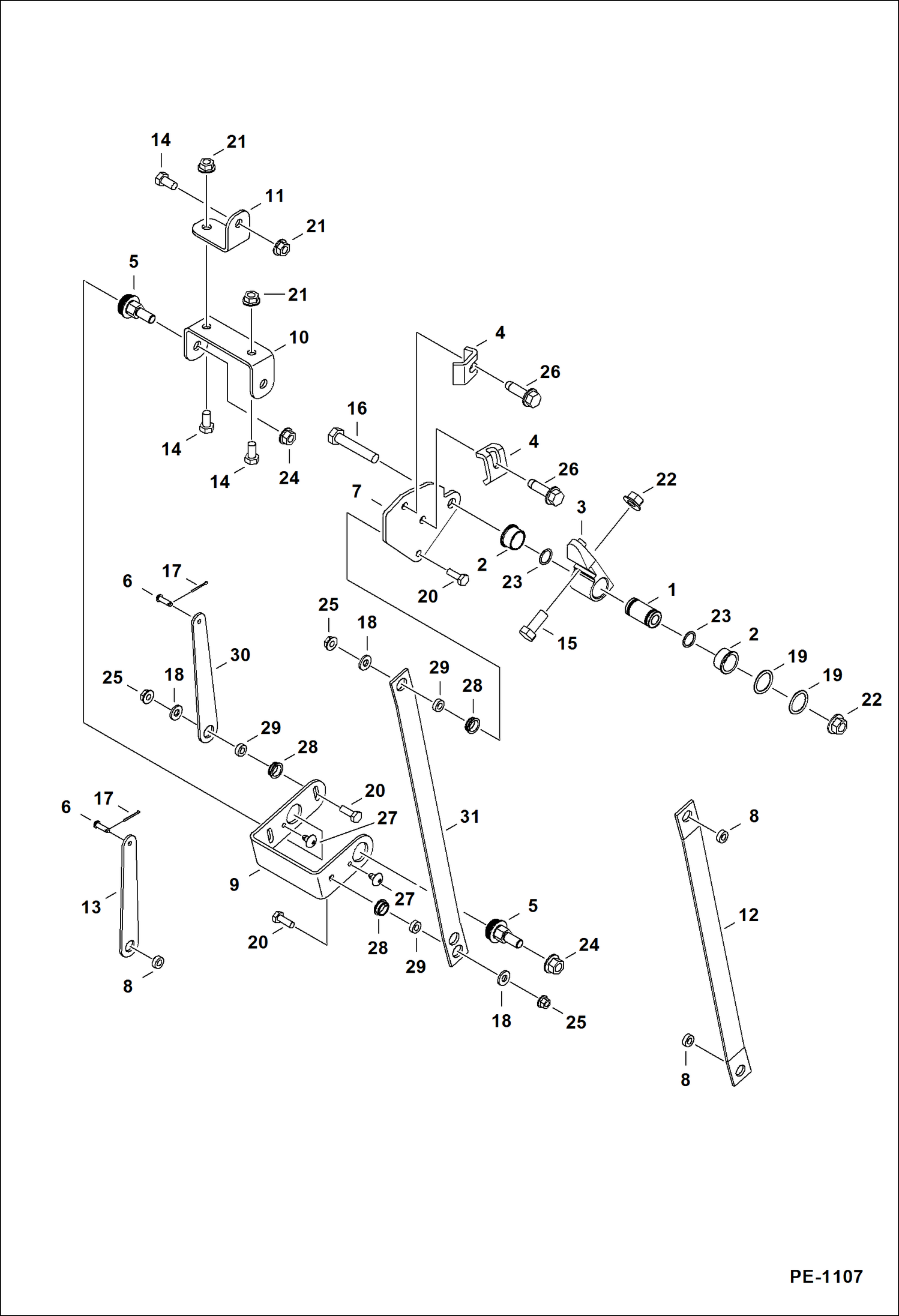 Схема запчастей Bobcat 325 - CONTROLS (Blade) CONTROLS