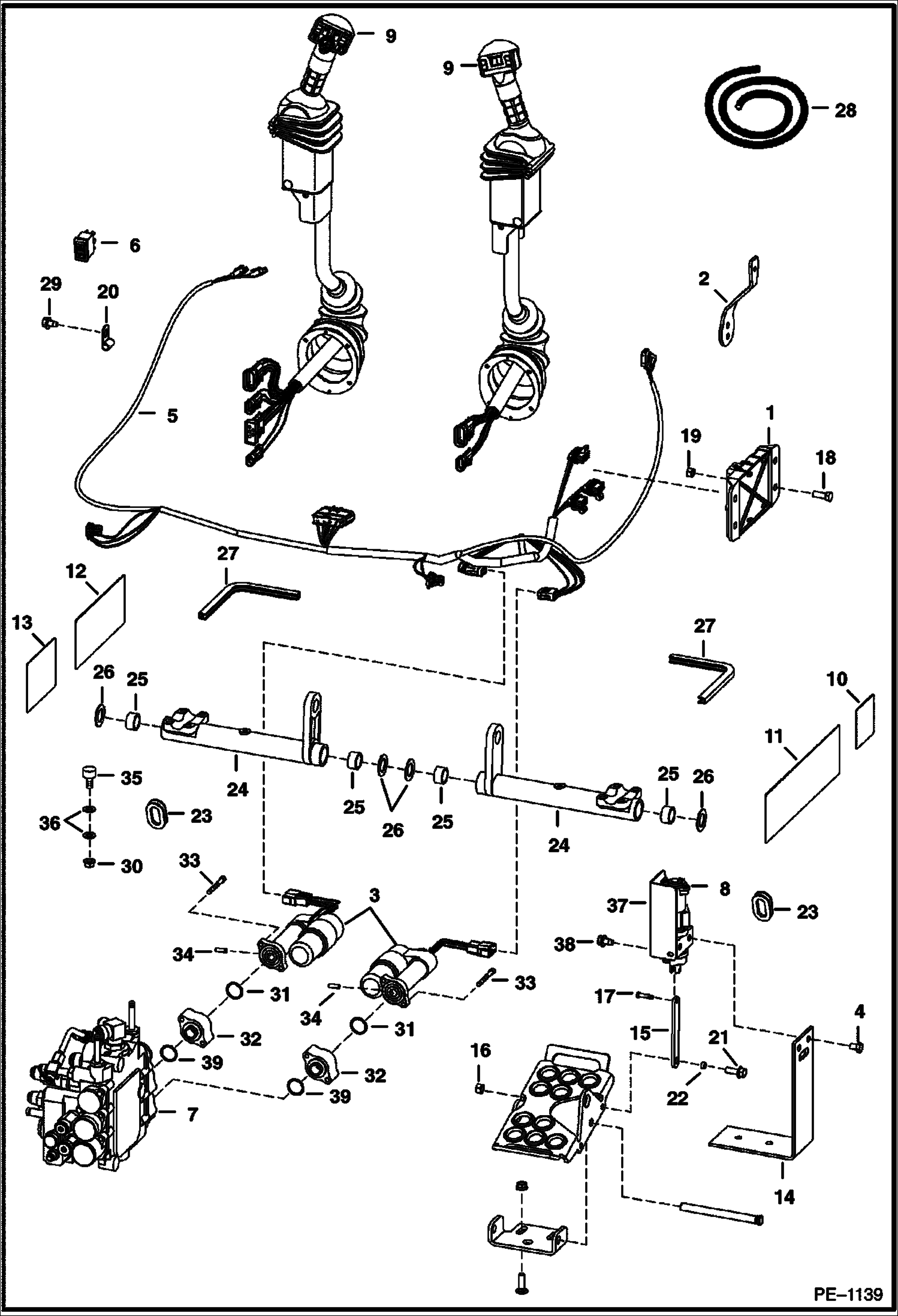 Схема запчастей Bobcat S-Series - CONTROLS ELECTRICAL (AHC) (ACS) ELECTRICAL SYSTEM