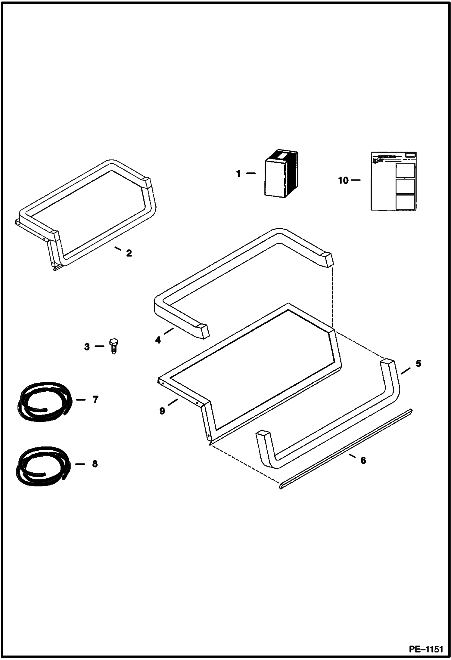 Схема запчастей Bobcat T-Series - HEATER & A/C (Heater Blower Seal Kit) ACCESSORIES & OPTIONS