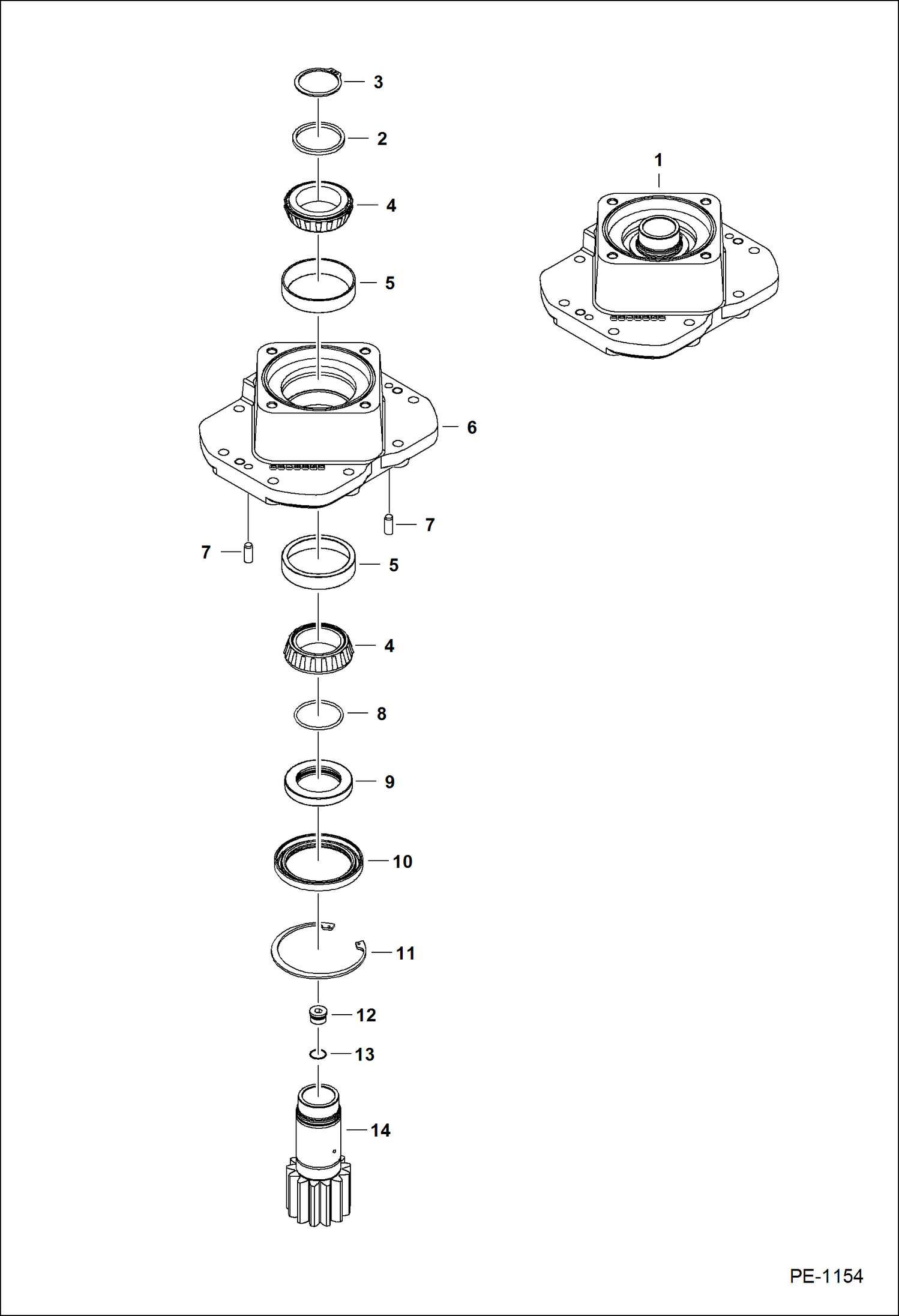 Схема запчастей Bobcat 325 - MOUNT ASSY (Swing Motor Drive Carrier) HYDRAULIC SYSTEM