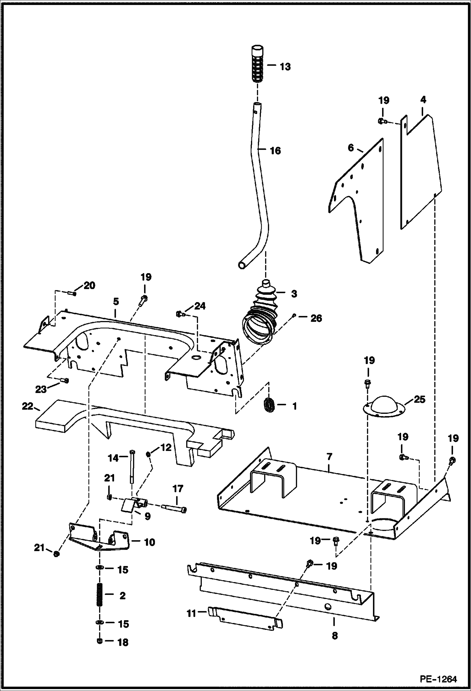 Схема запчастей Bobcat 900s - PANELS MAIN FRAME