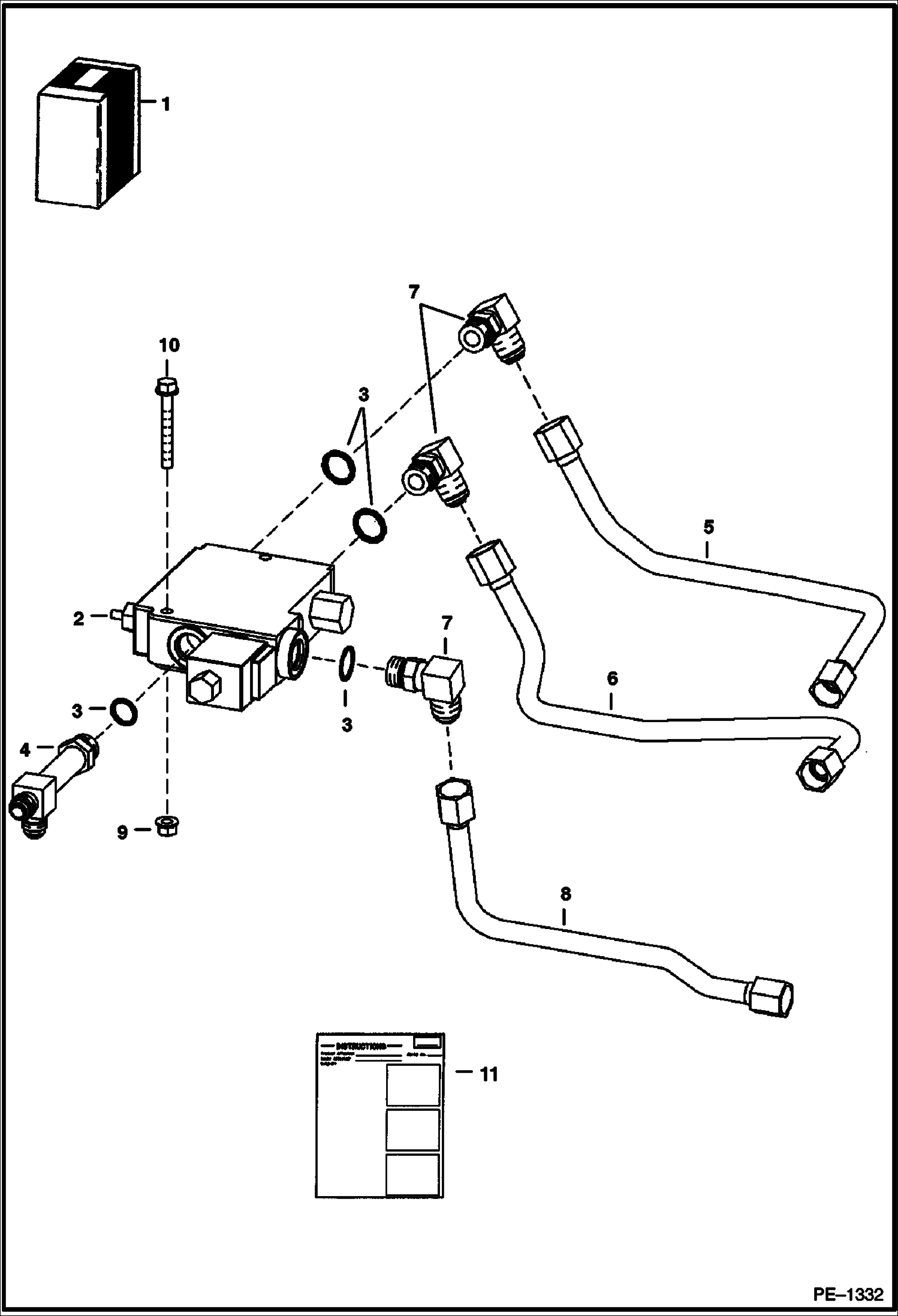 Схема запчастей Bobcat 800s - BUCKET POSITIONING KIT ACCESSORIES & OPTIONS