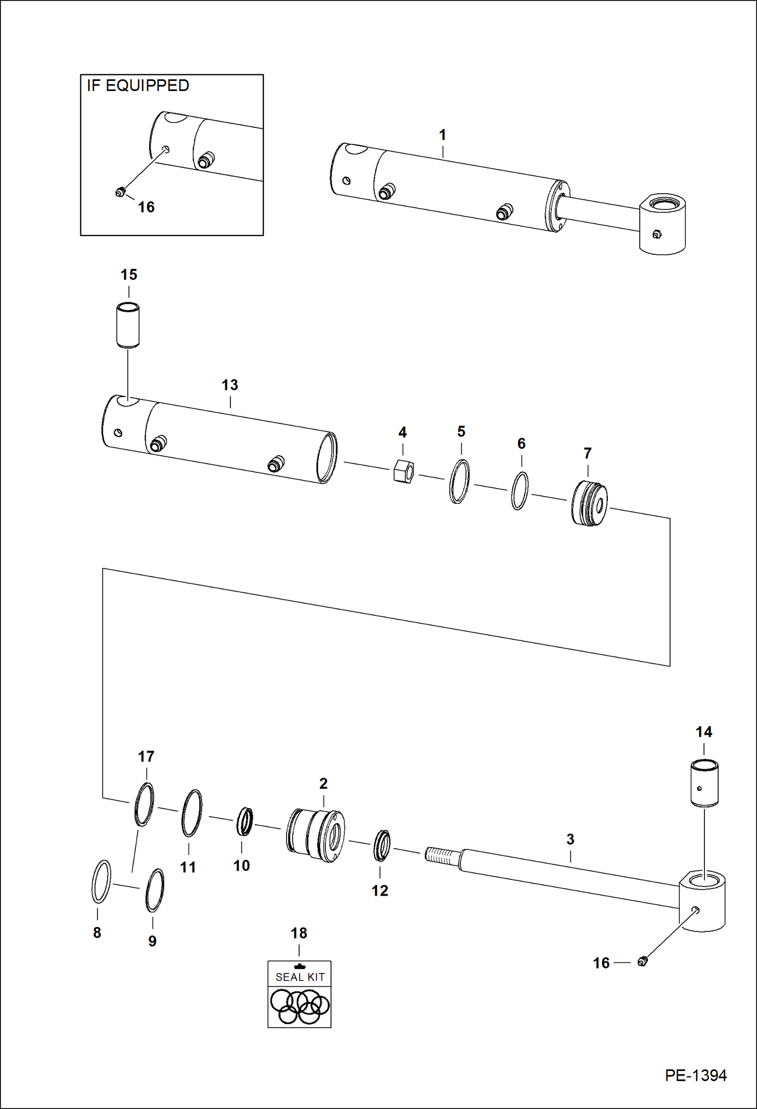 Схема запчастей Bobcat A-Series - STEERING CYLINDER HYDRAULIC SYSTEM