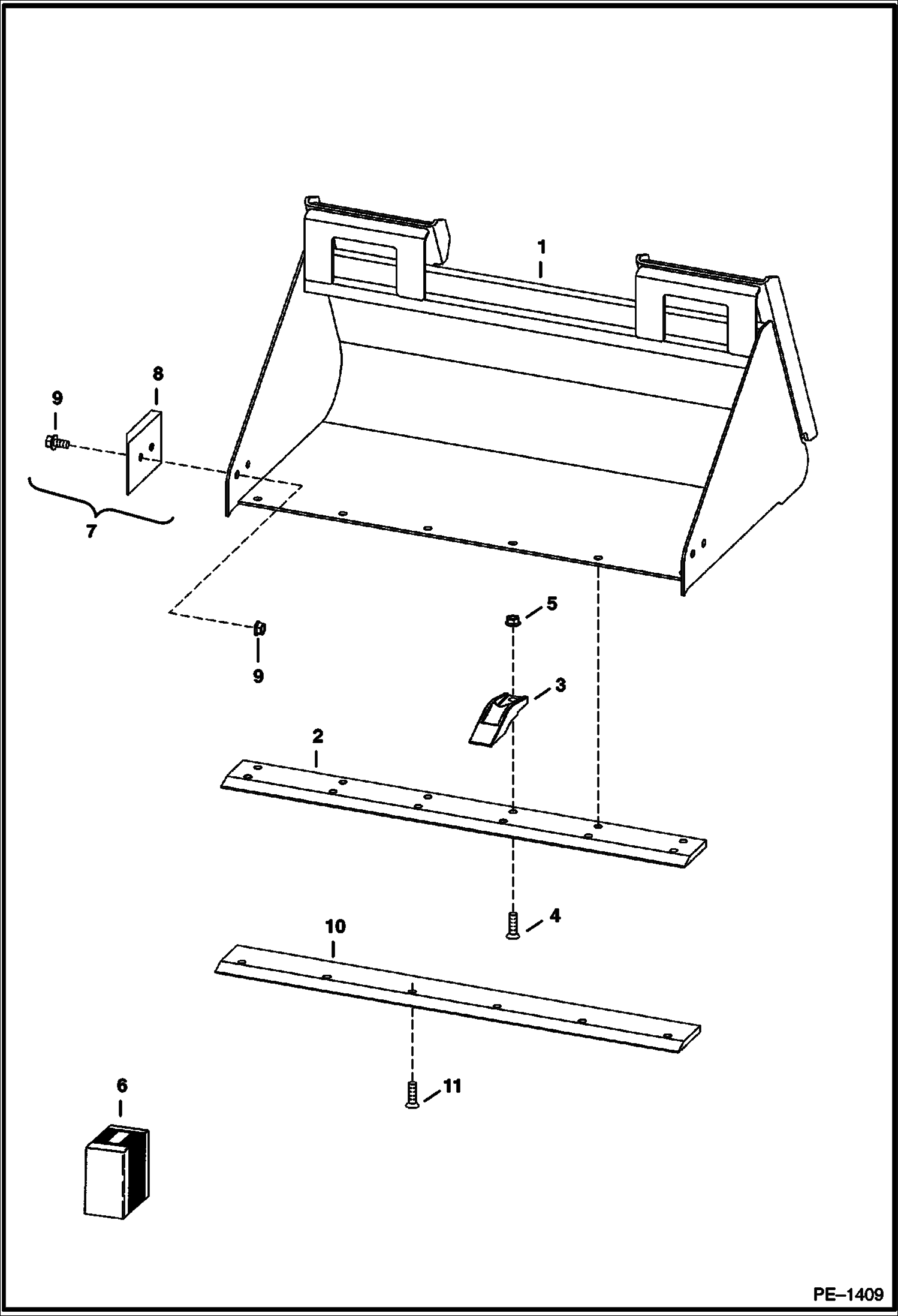 Схема запчастей Bobcat BUCKETS - BUCKETS - MT50, MT52, MT55 Loader