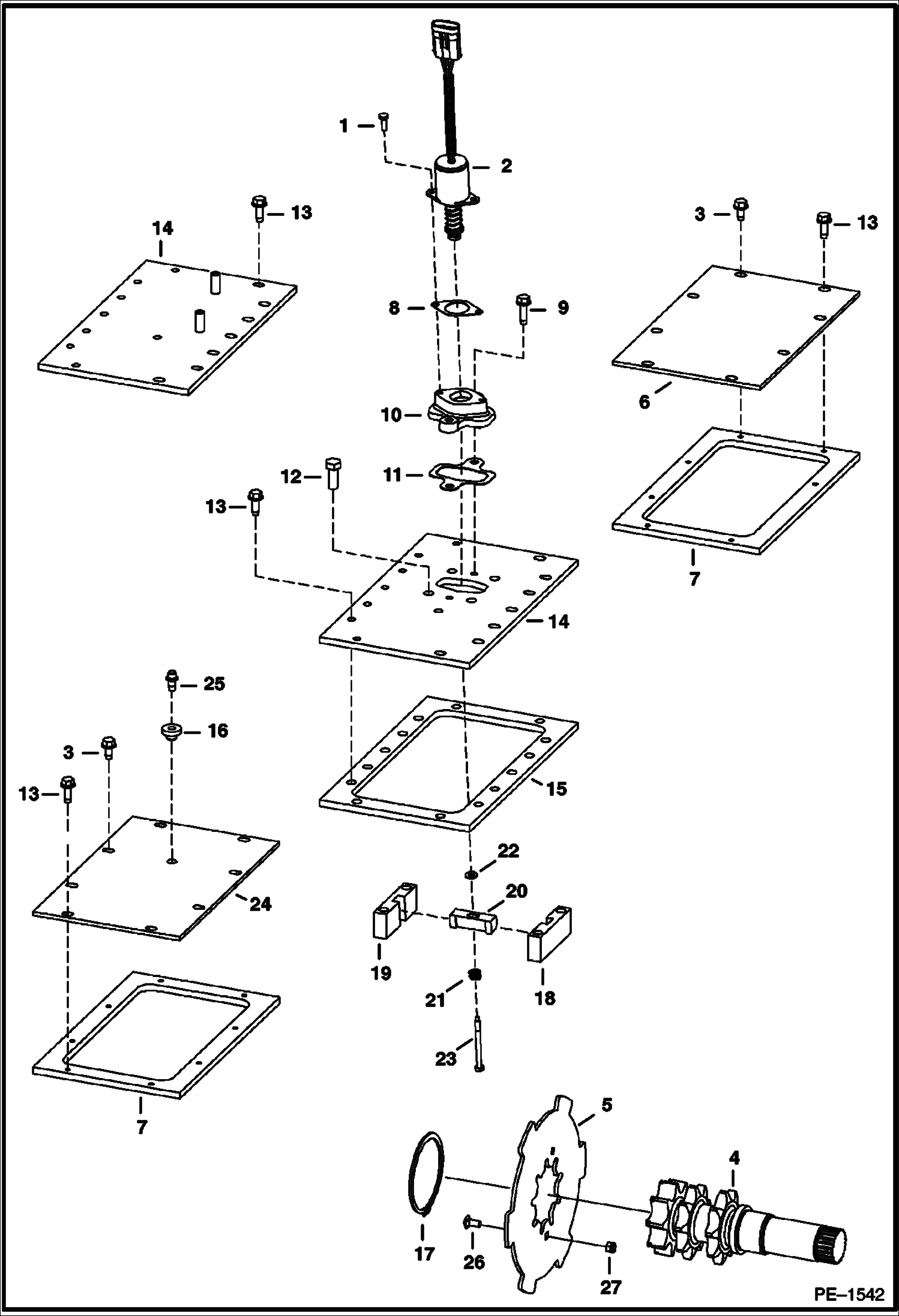 Схема запчастей Bobcat S-Series - DISC BRAKE DRIVE TRAIN