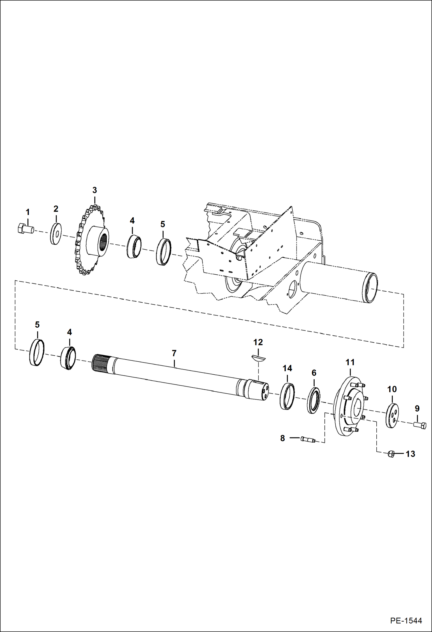 Схема запчастей Bobcat S-Series - AXLE DRIVE TRAIN