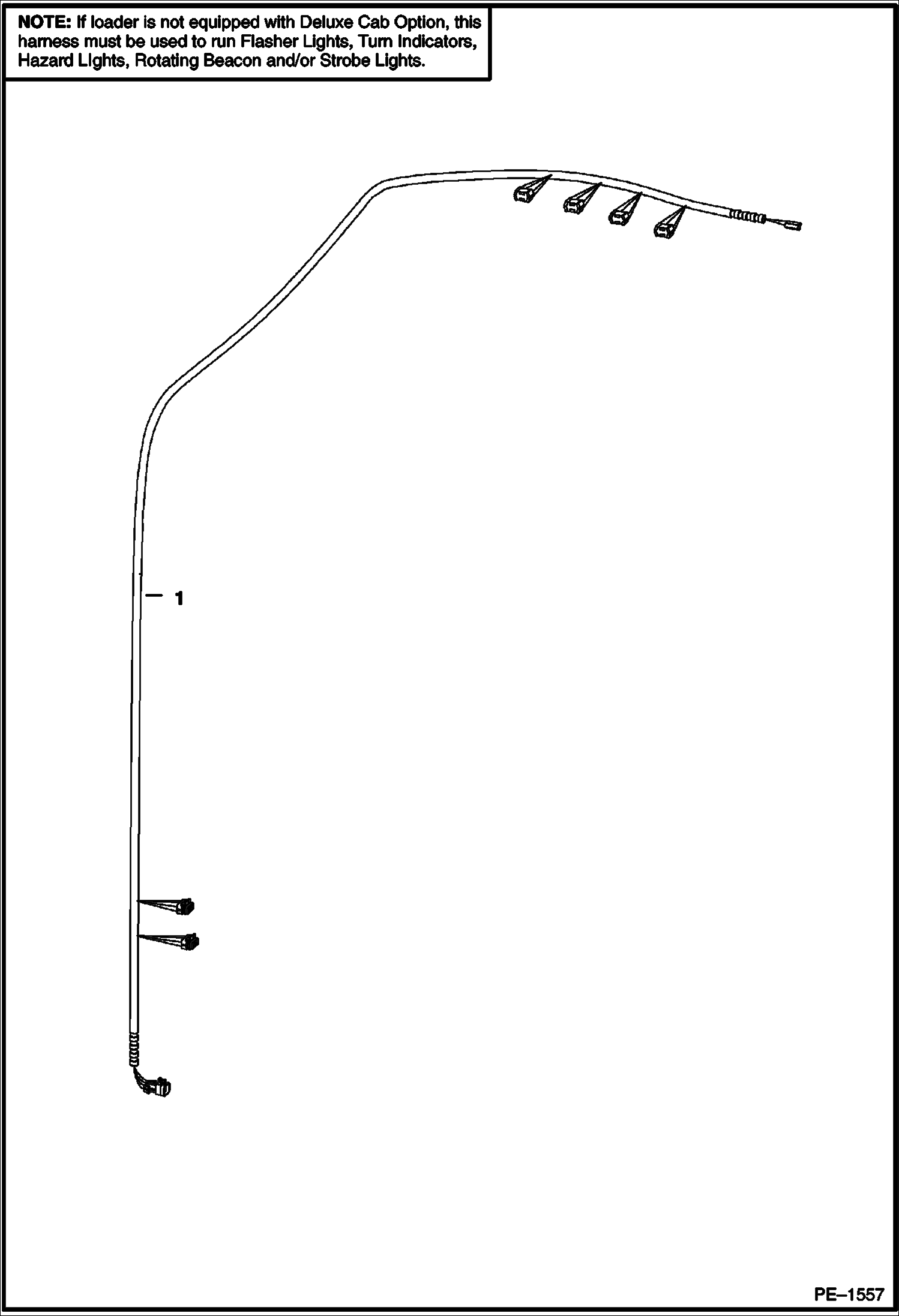 Схема запчастей Bobcat S-Series - ACCESSORIES HARNESS (Standard - Non Deluxe Cab) ACCESSORIES & OPTIONS