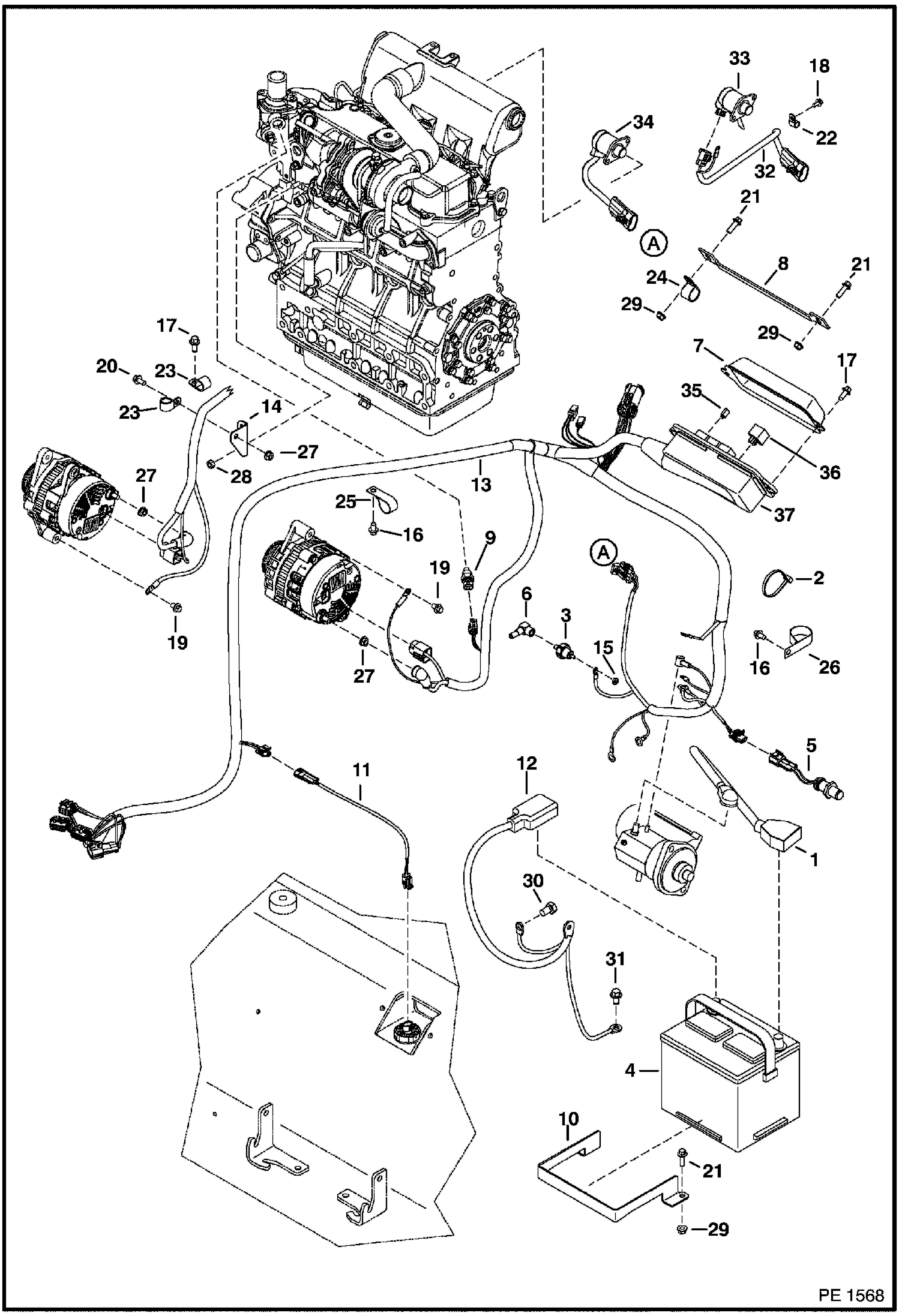 Схема запчастей Bobcat 337 - ELECTRICAL ELECTRICAL SYSTEM