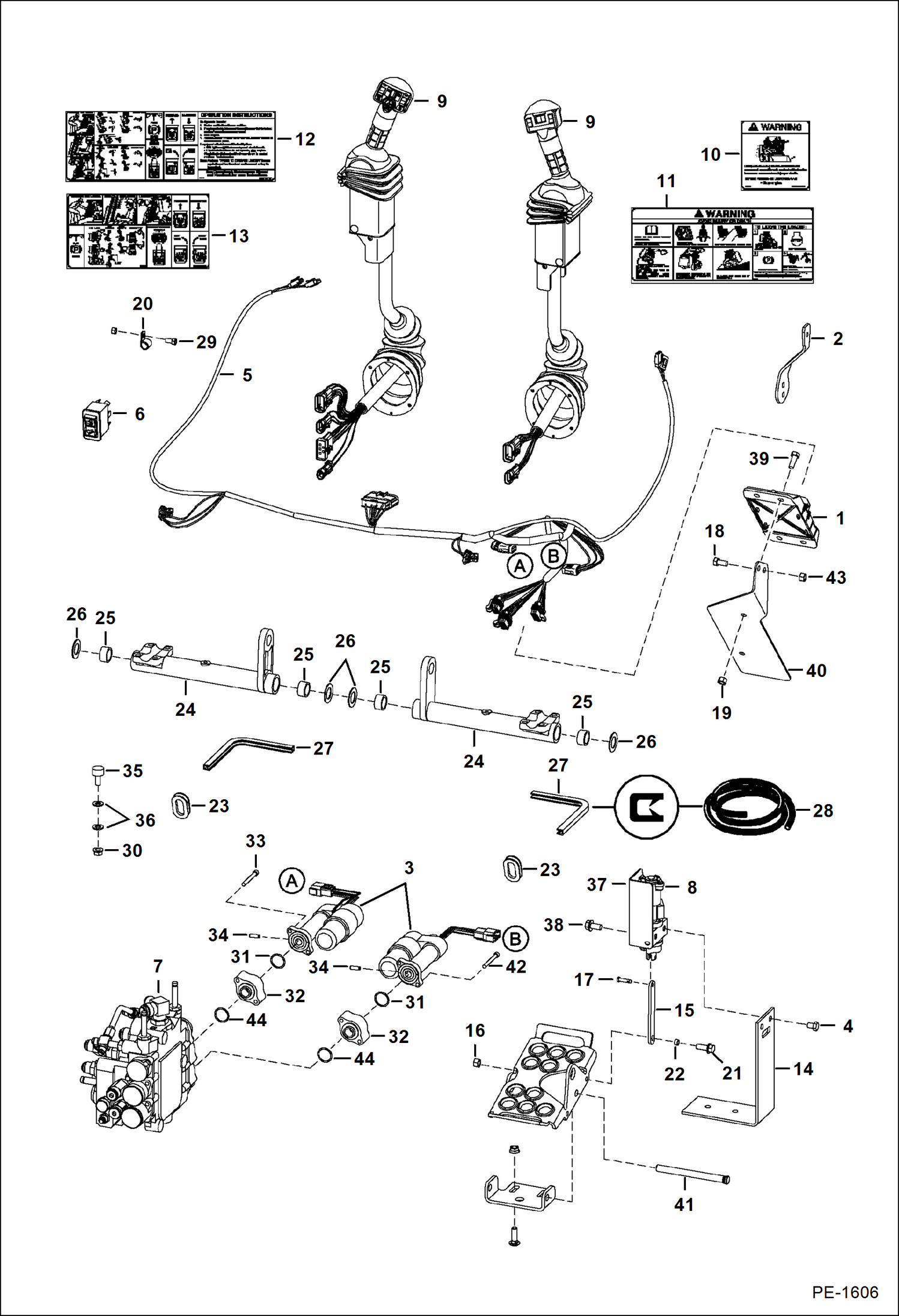 Схема запчастей Bobcat 700s - CONTROLS ELECTRICAL (AHC) (ACS) (S/N 5158 37343 & Above, 5162 22766 & Above) ELECTRICAL SYSTEM