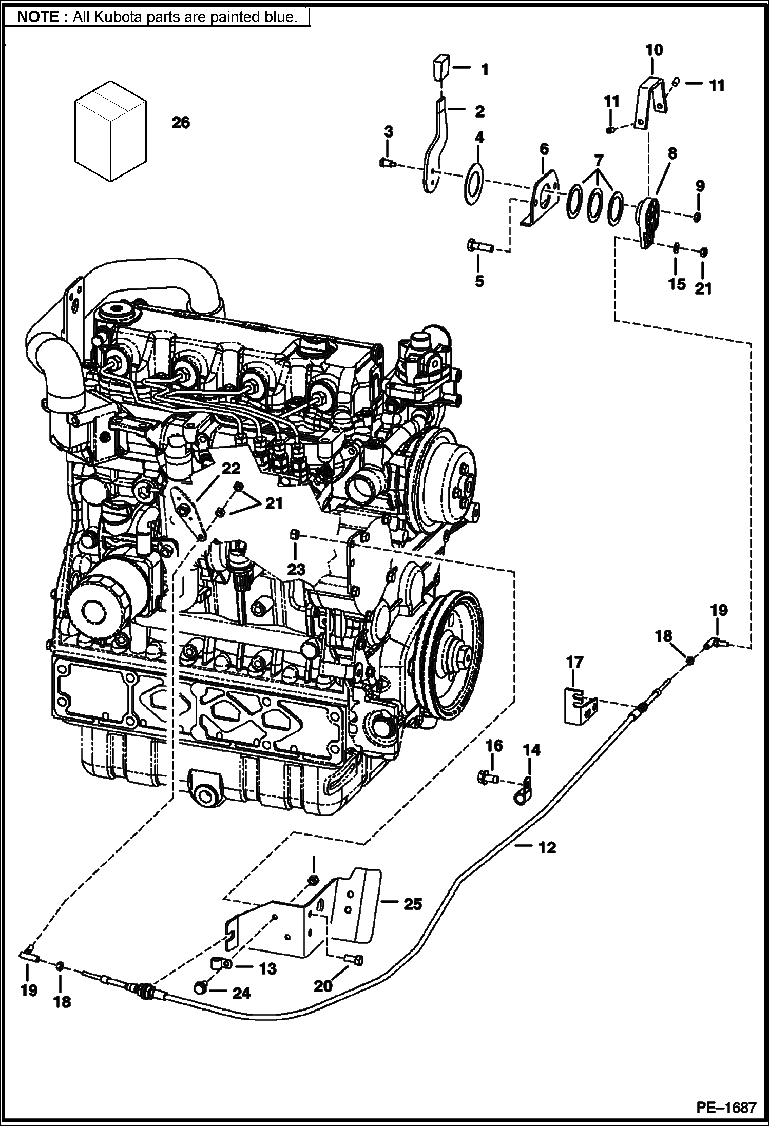 Схема запчастей Bobcat T-Series - ENGINE SPEED CONTROL POWER UNIT