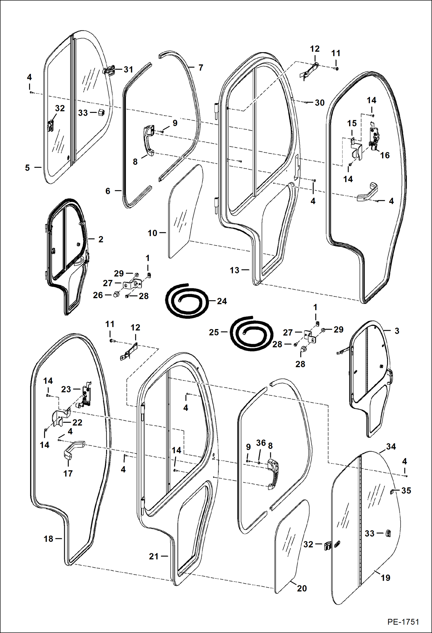 Схема запчастей Bobcat 5600 - CAB ENCLOSURE ACCESSORIES & OPTIONS