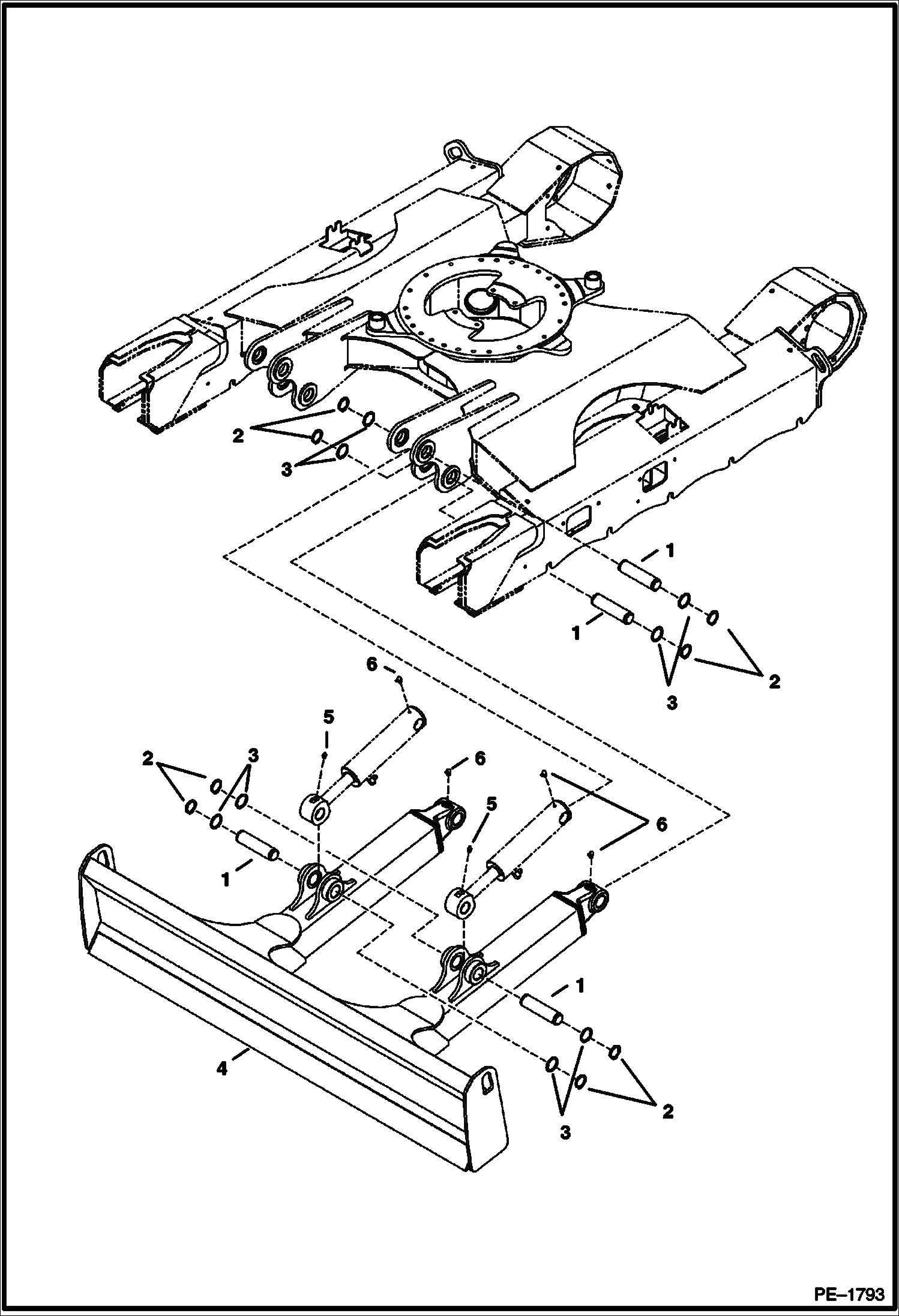 Схема запчастей Bobcat 430 - BLADE WORK EQUIPMENT