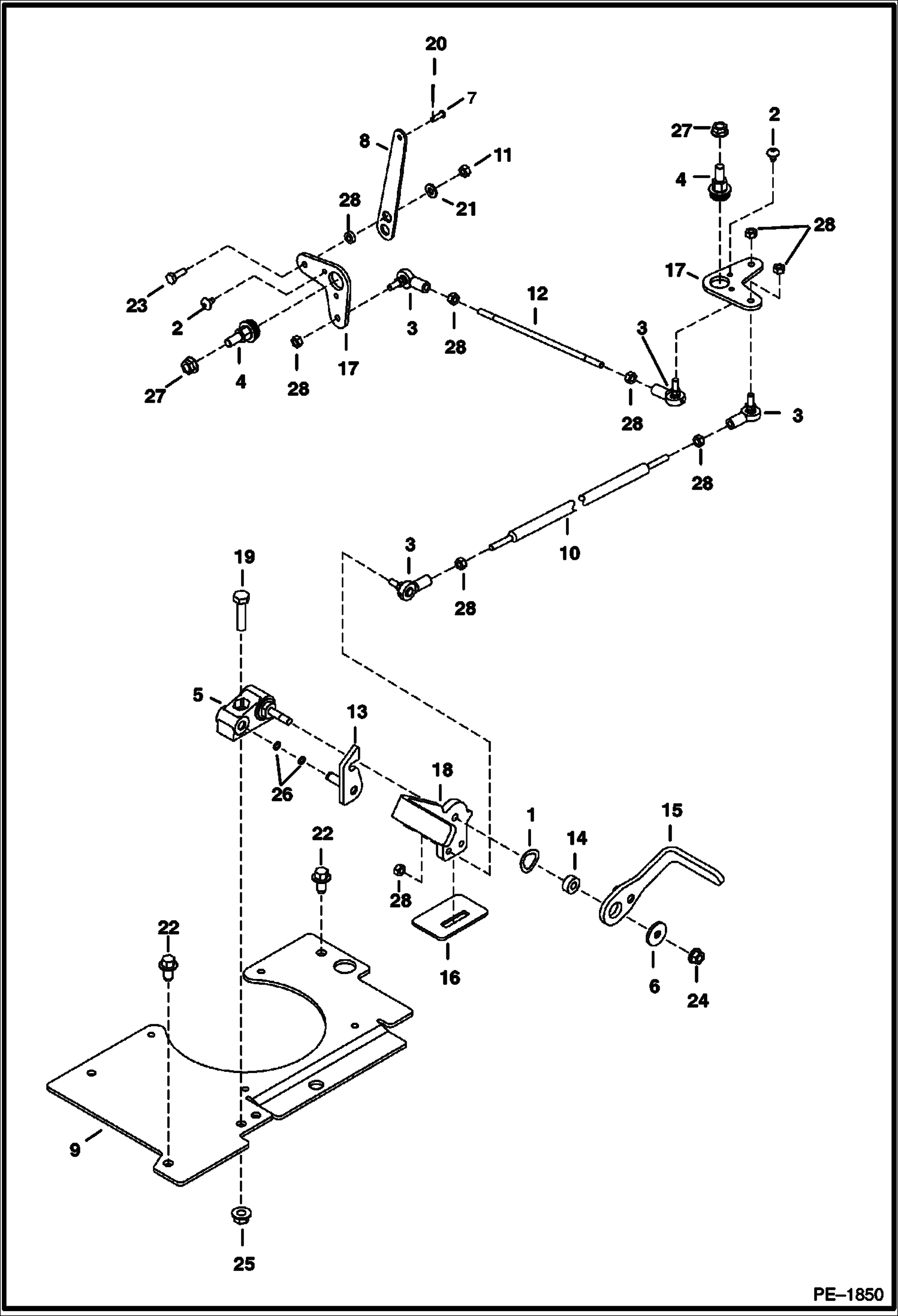 Схема запчастей Bobcat 337 - CONTROL - OFFSET (S/N 233312195 & Above and 233212284 & Above) CONTROLS