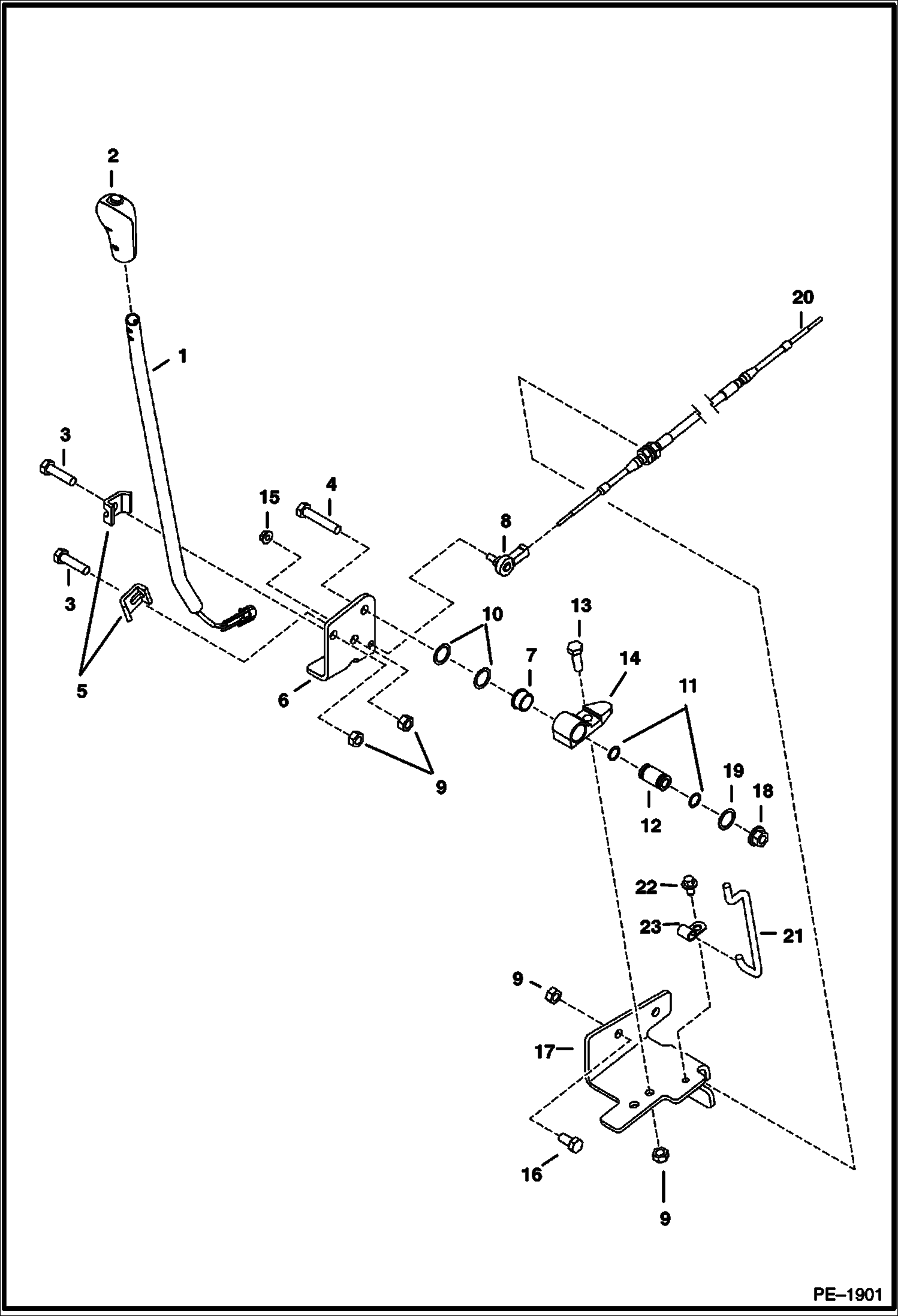 Схема запчастей Bobcat 323 - CONTROLS (Blade) CONTROLS