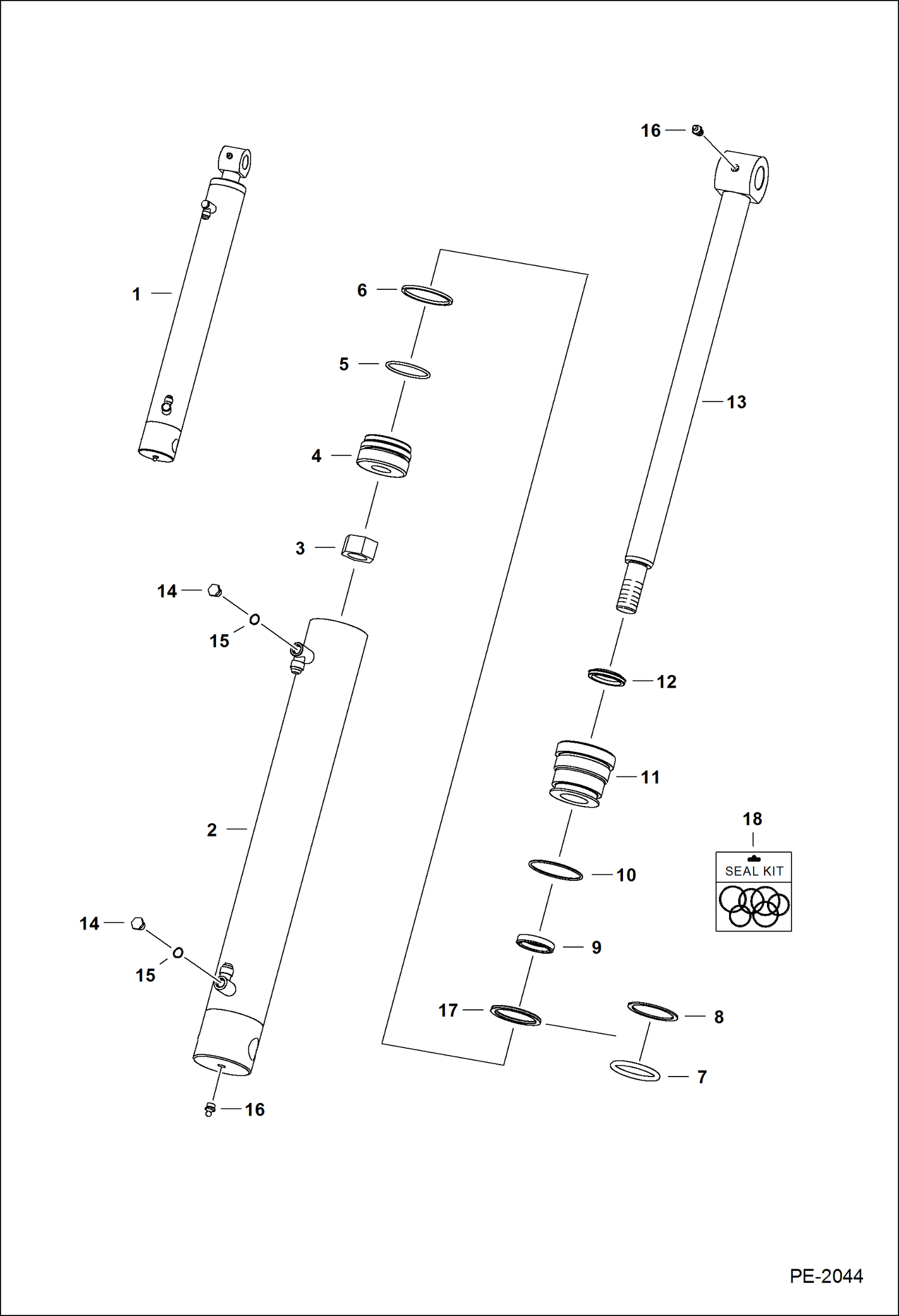 Схема запчастей Bobcat Mini Tracks Loaders - LIFT CYLINDER HYDRAULIC SYSTEM