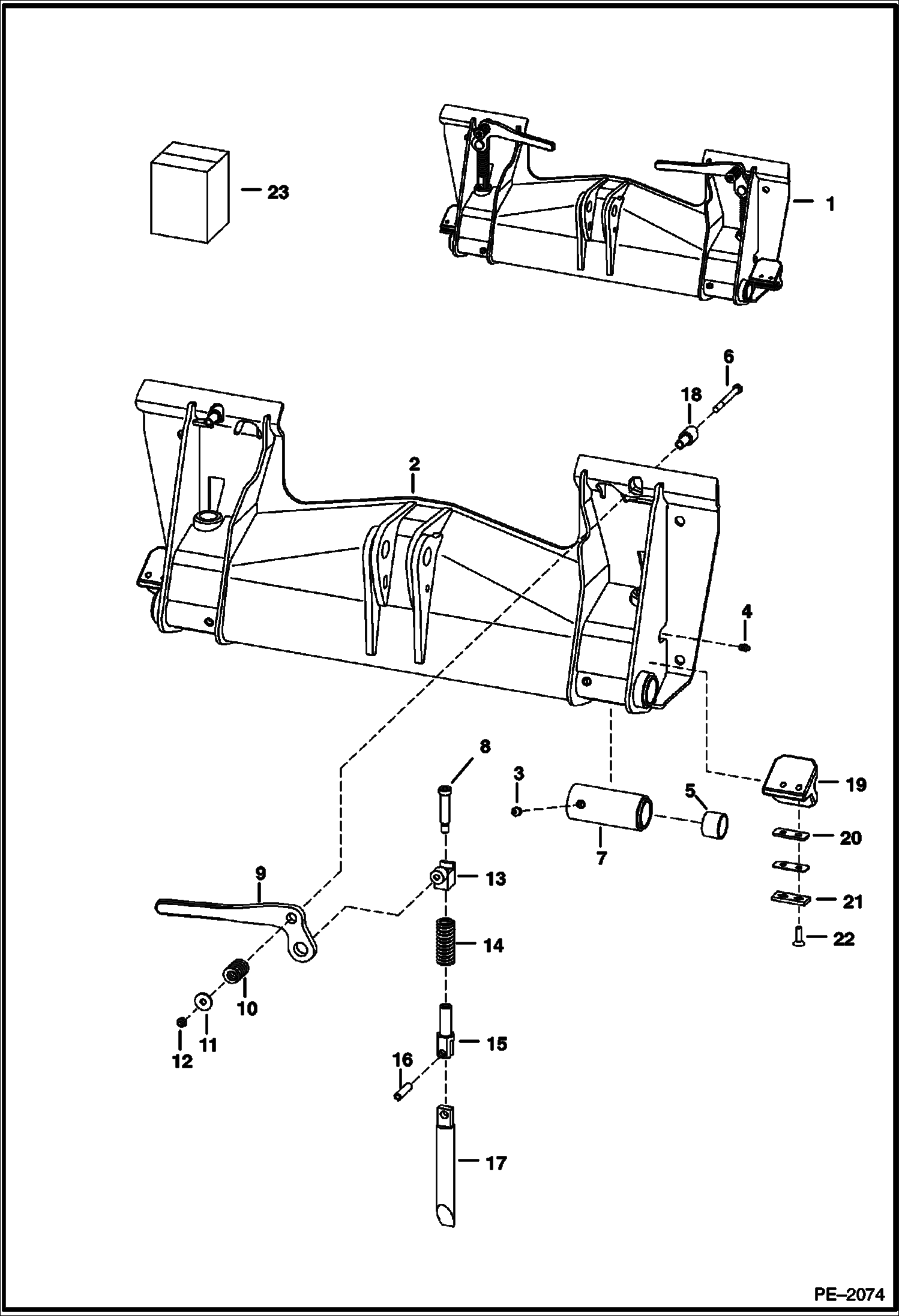 Схема запчастей Bobcat S-Series - BOB-TACH MAIN FRAME