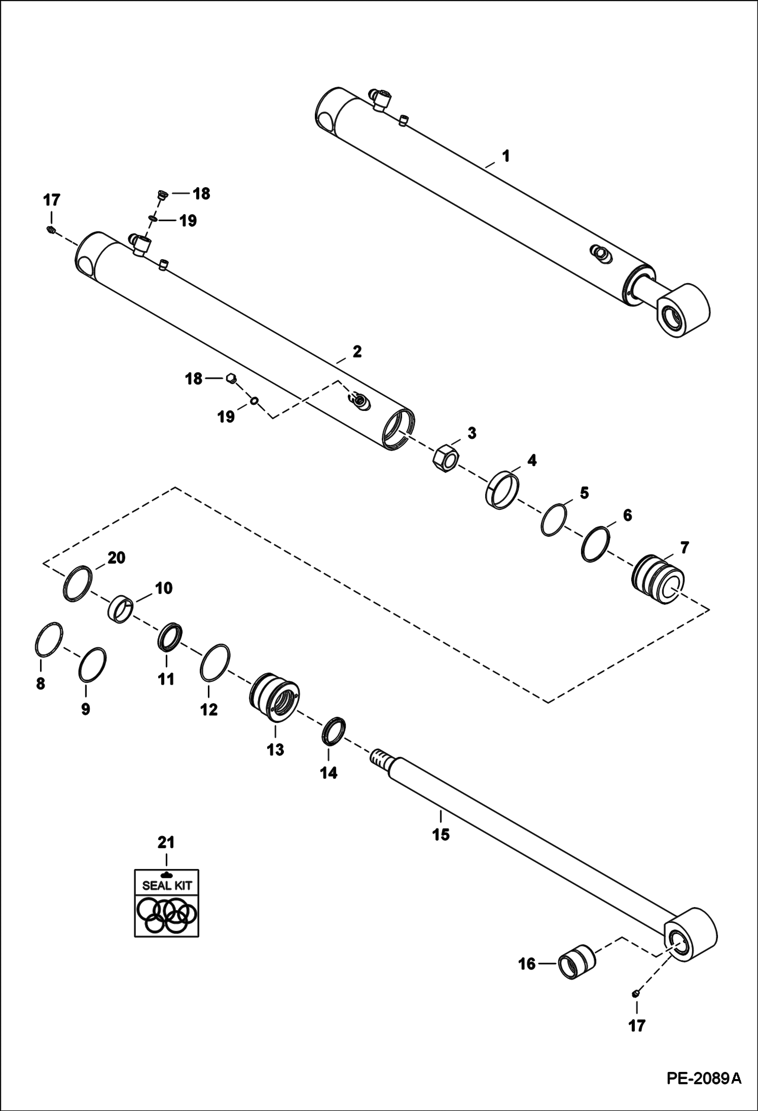 Схема запчастей Bobcat 337 - ARM CYLINDER HYDRAULIC SYSTEM