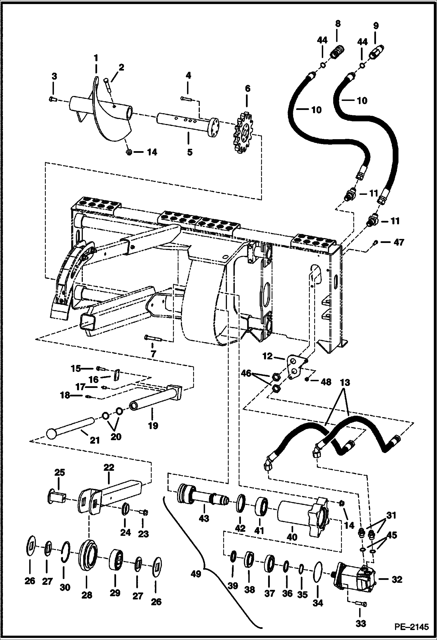 Схема запчастей Bobcat TRENCHERS - TRENCHER (Digging Group) (LT213) Loader