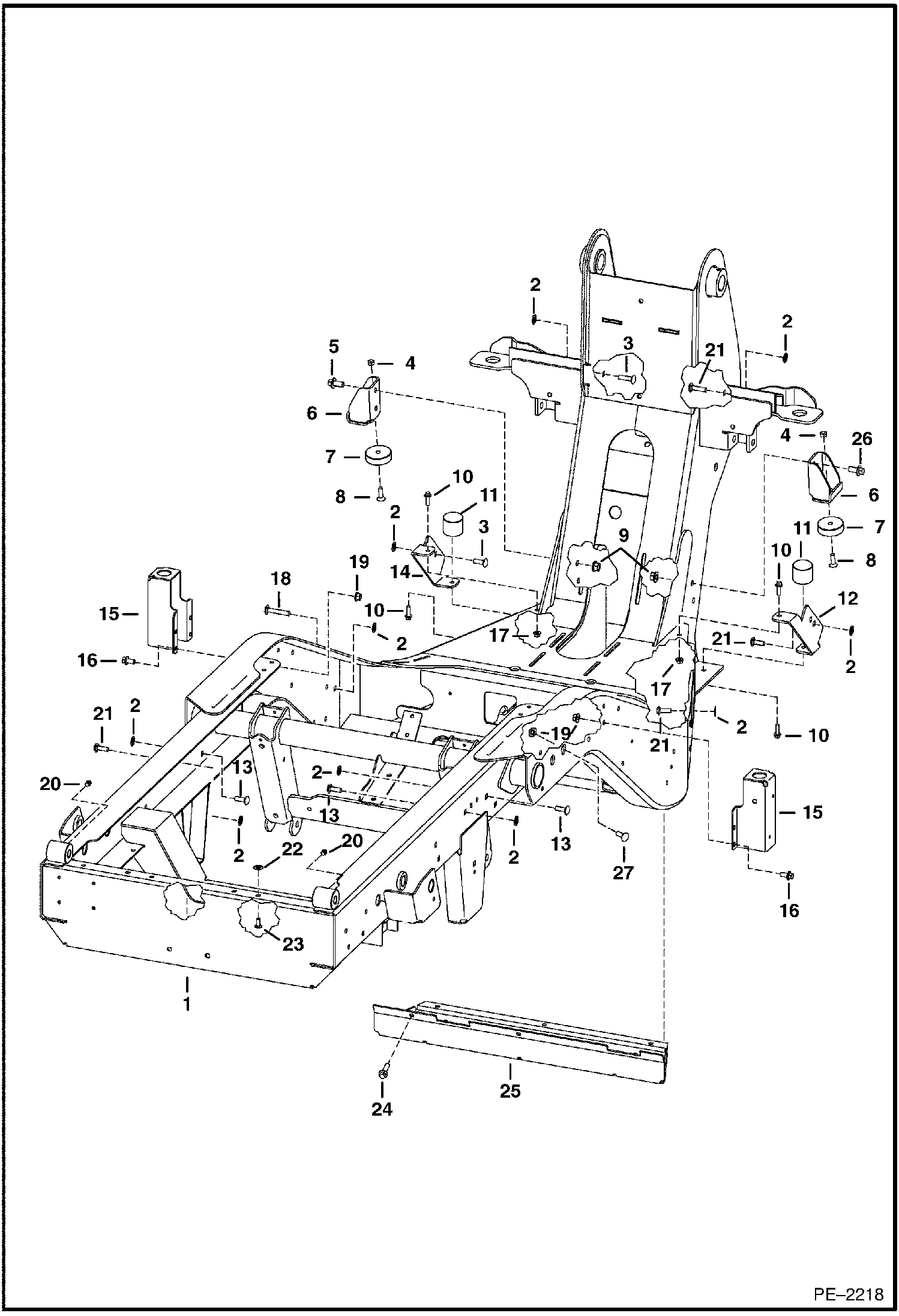 Схема запчастей Bobcat 5600 - MAIN FRAME MAIN FRAME