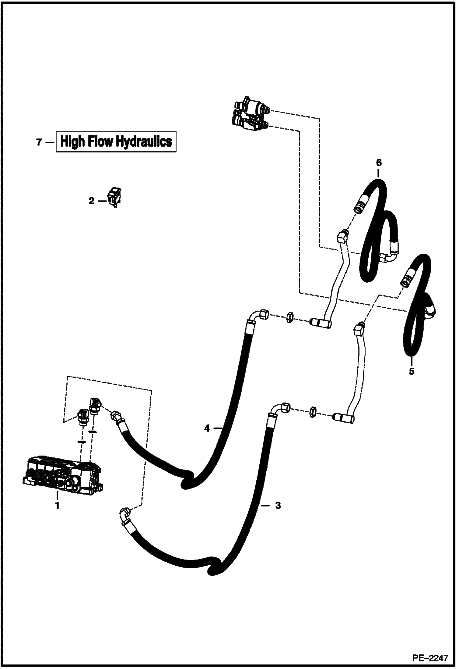 Схема запчастей Bobcat 5600 - HIGH FLOW HYDRAULICS HIGH FLOW HYDRAULICS