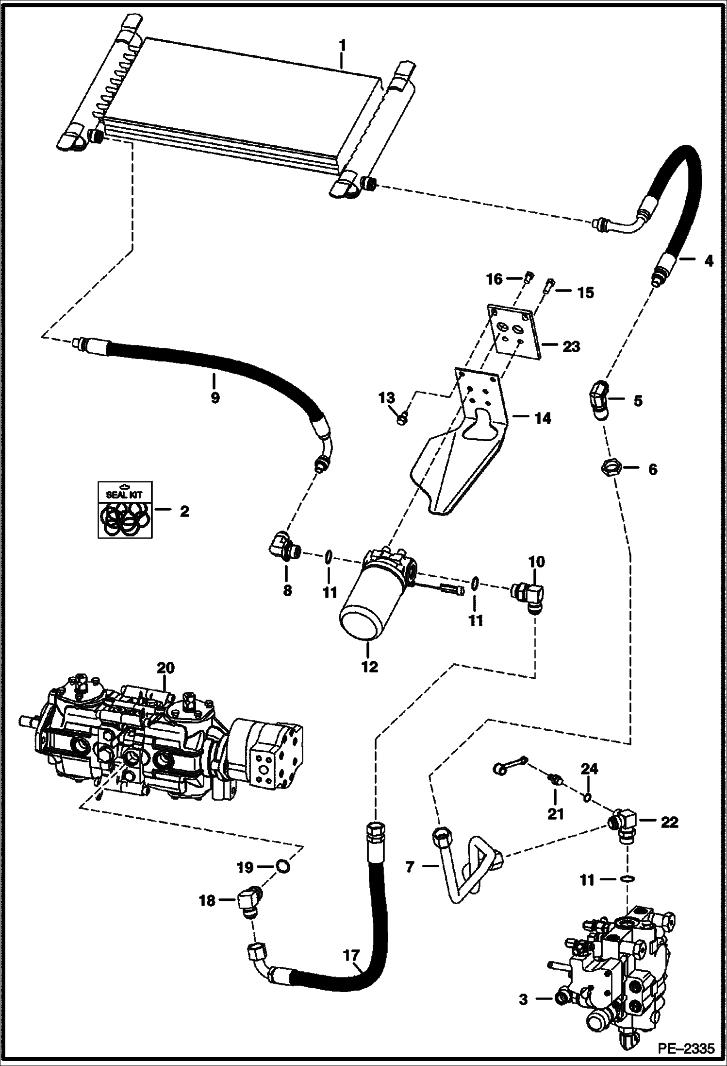 Схема запчастей Bobcat S-Series - HYDROSTATIC CIRCUITRY HYDROSTATIC SYSTEM