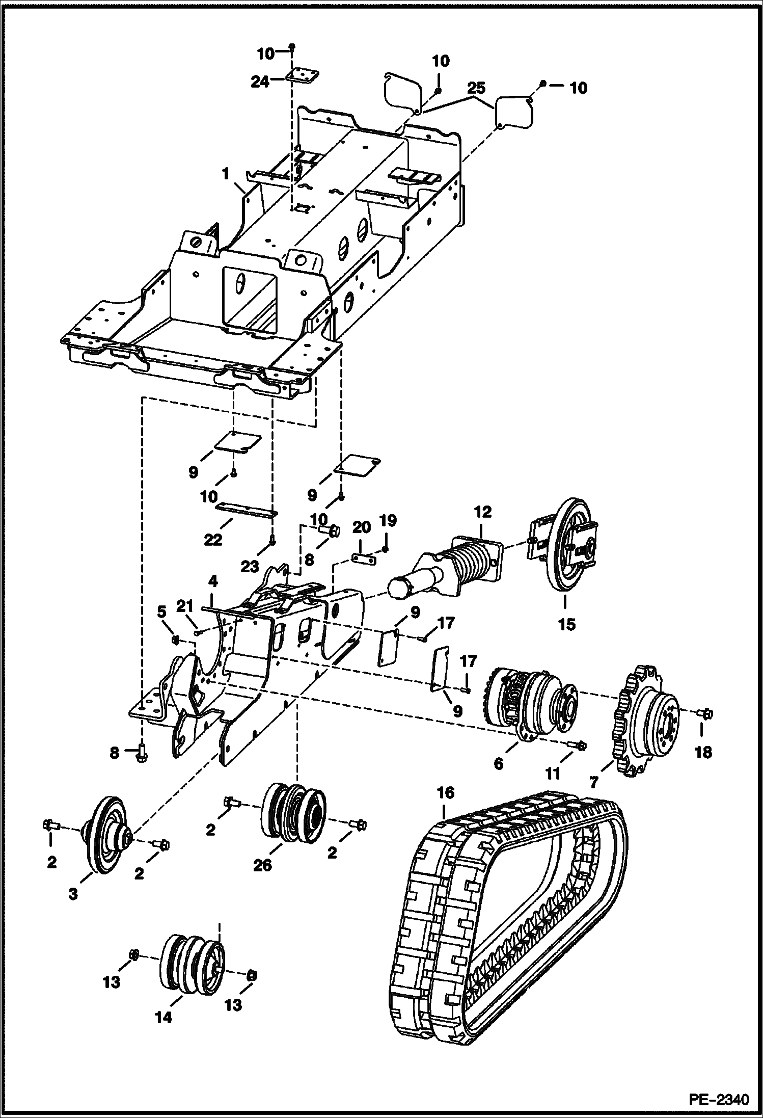Схема запчастей Bobcat T-Series - DRIVE TRAIN DRIVE TRAIN