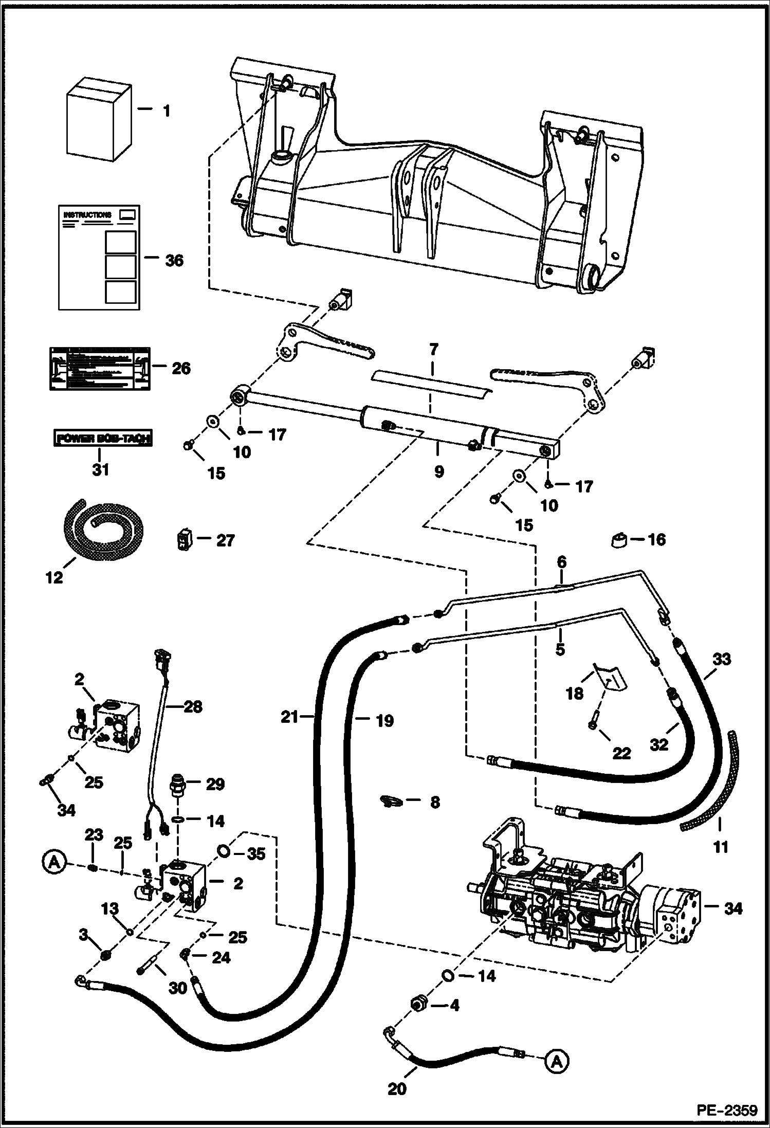 Схема запчастей Bobcat S-Series - POWER BOB-TACH KIT ACCESSORIES & OPTIONS