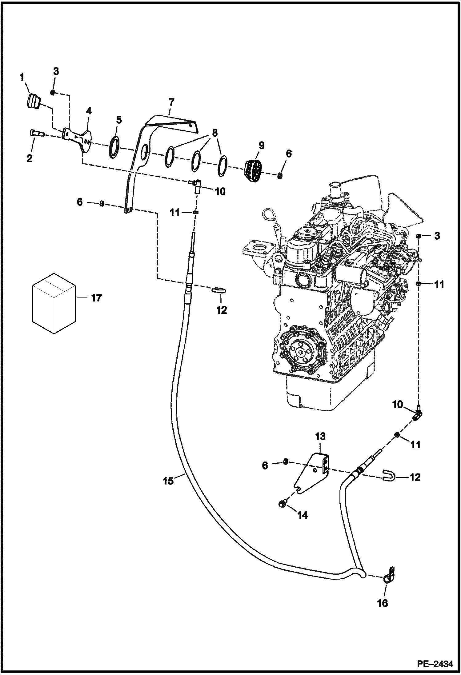 Схема запчастей Bobcat Mini Tracks Loaders - THROTTLE POWER UNIT