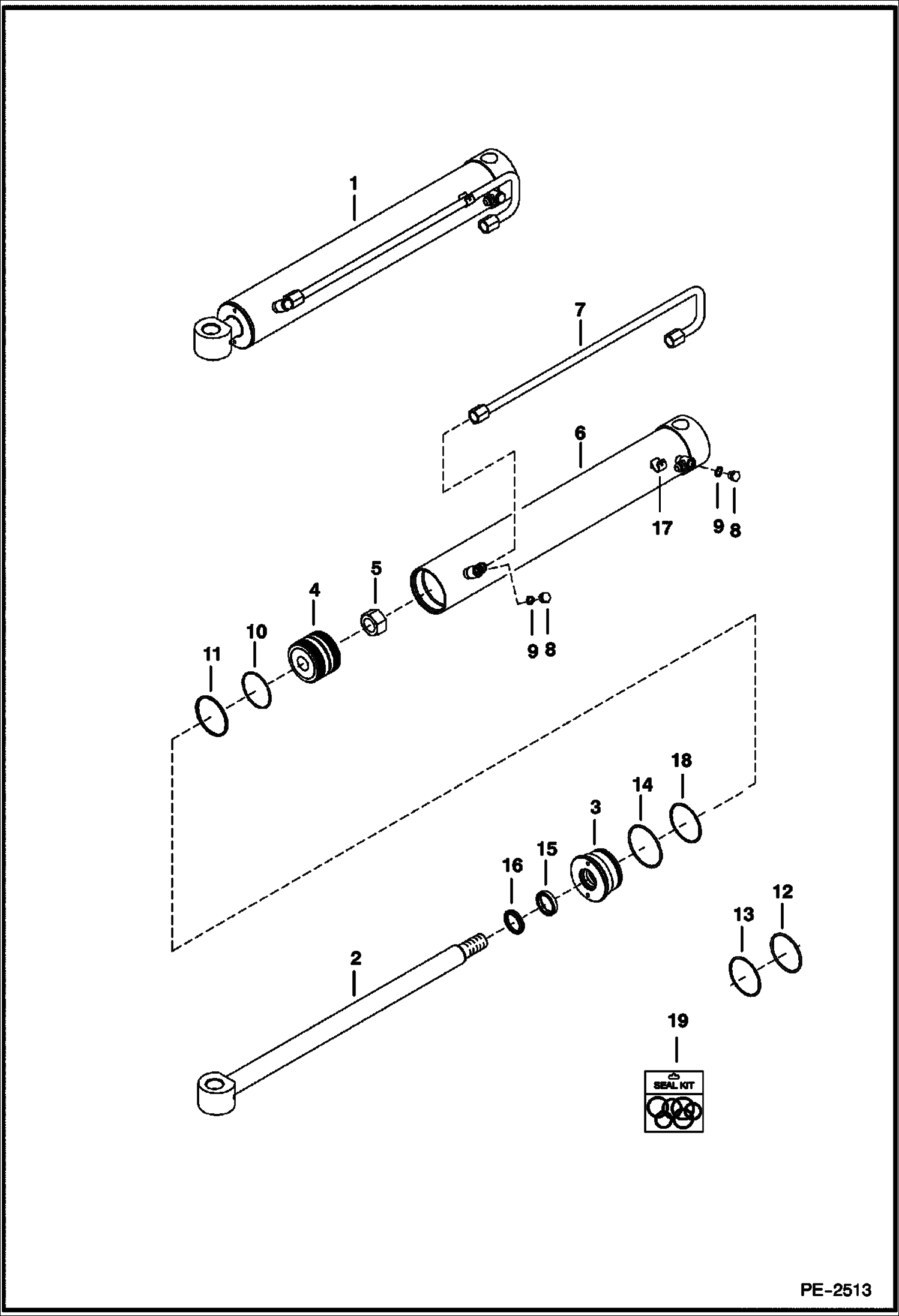 Схема запчастей Bobcat BACKHOE - CYLINDER BOOM (401500101 & Above) (232900101 & Above) 725S BACKHOE