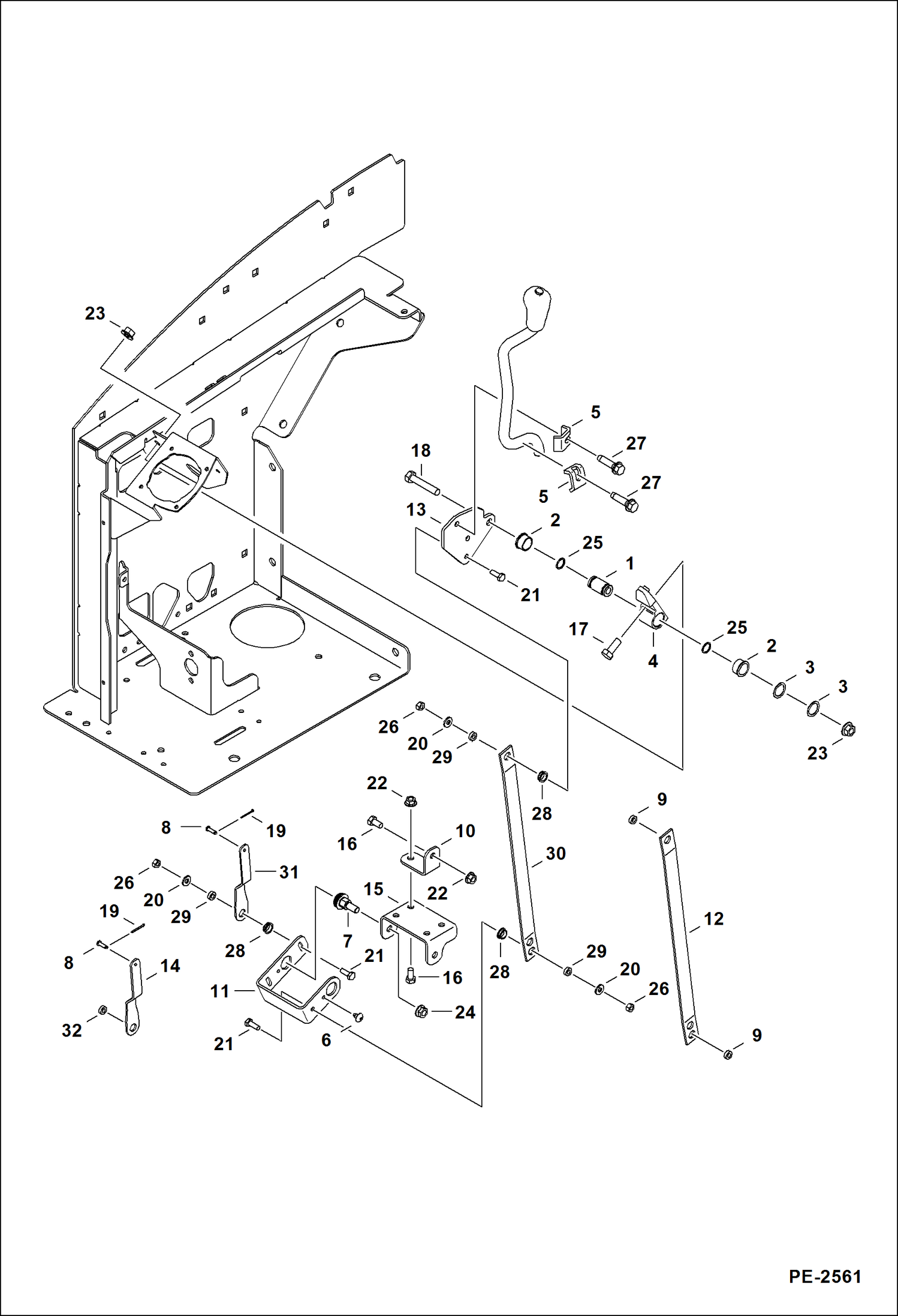 Схема запчастей Bobcat 331 - CONTROLS (Blade) CONTROLS