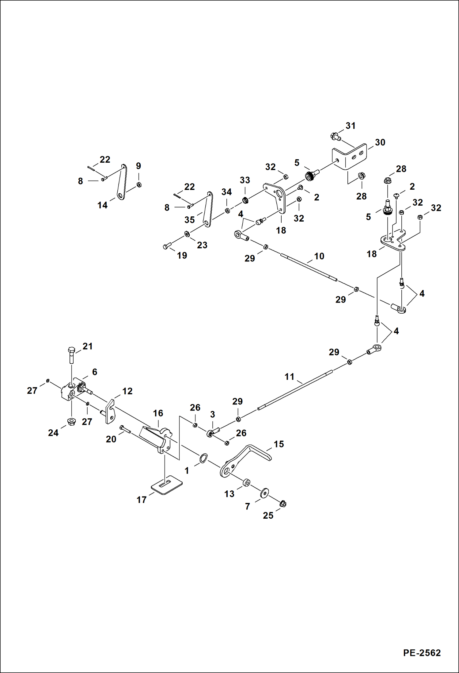 Схема запчастей Bobcat 331 - CONTROLS (Offset) CONTROLS