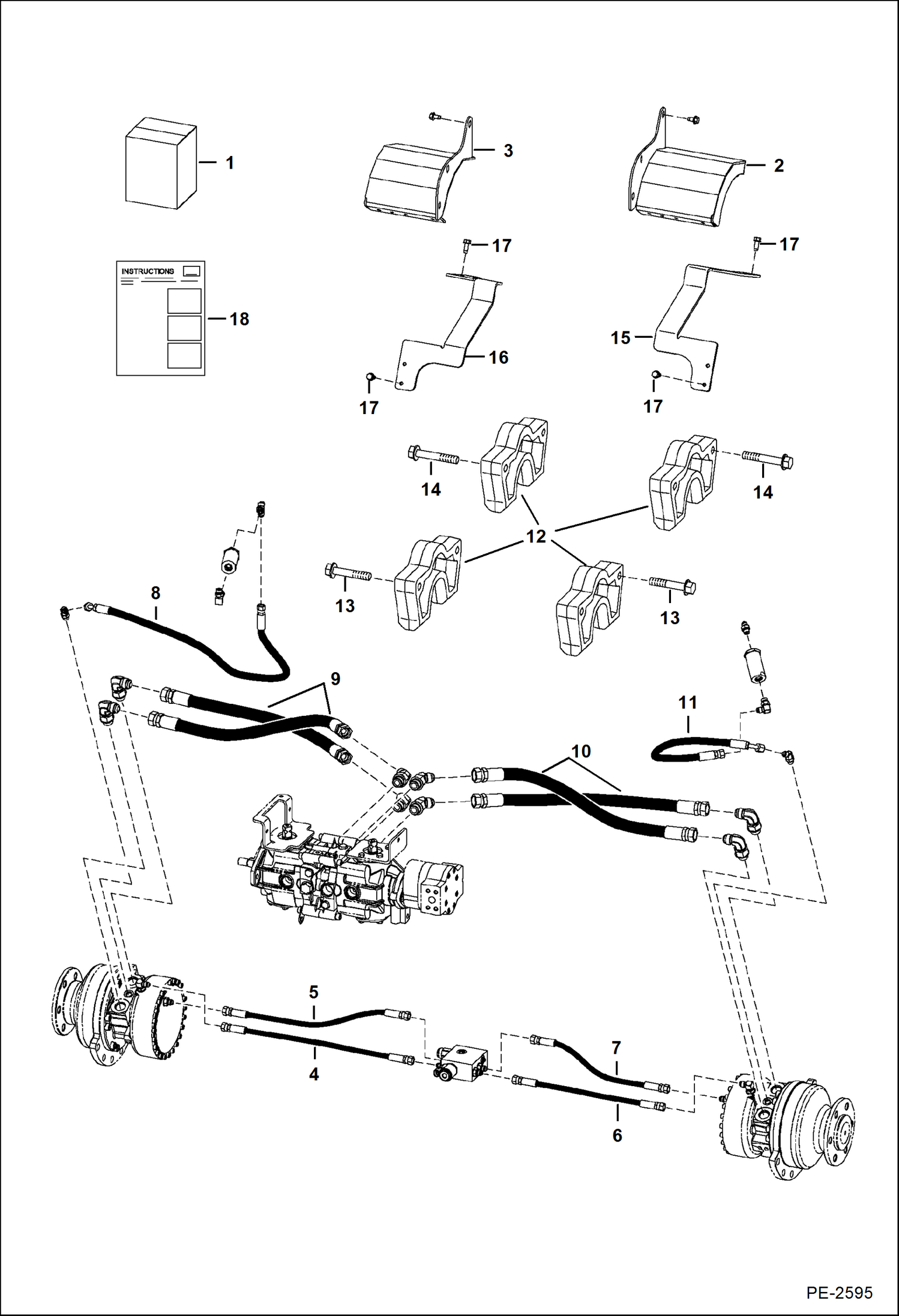 Схема запчастей Bobcat T-Series - WIDE TRACK KIT (S/N 527513601 & Above, 527613034 & Above) ACCESSORIES & OPTIONS