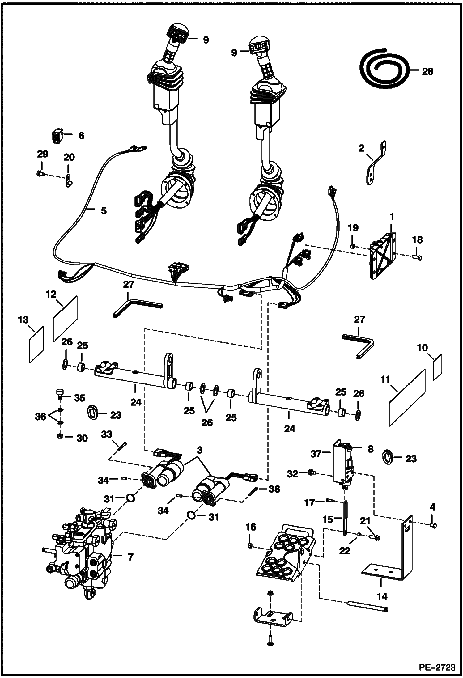 Схема запчастей Bobcat S-Series - CONTROLS ELECTRICAL (ACS) ELECTRICAL SYSTEM