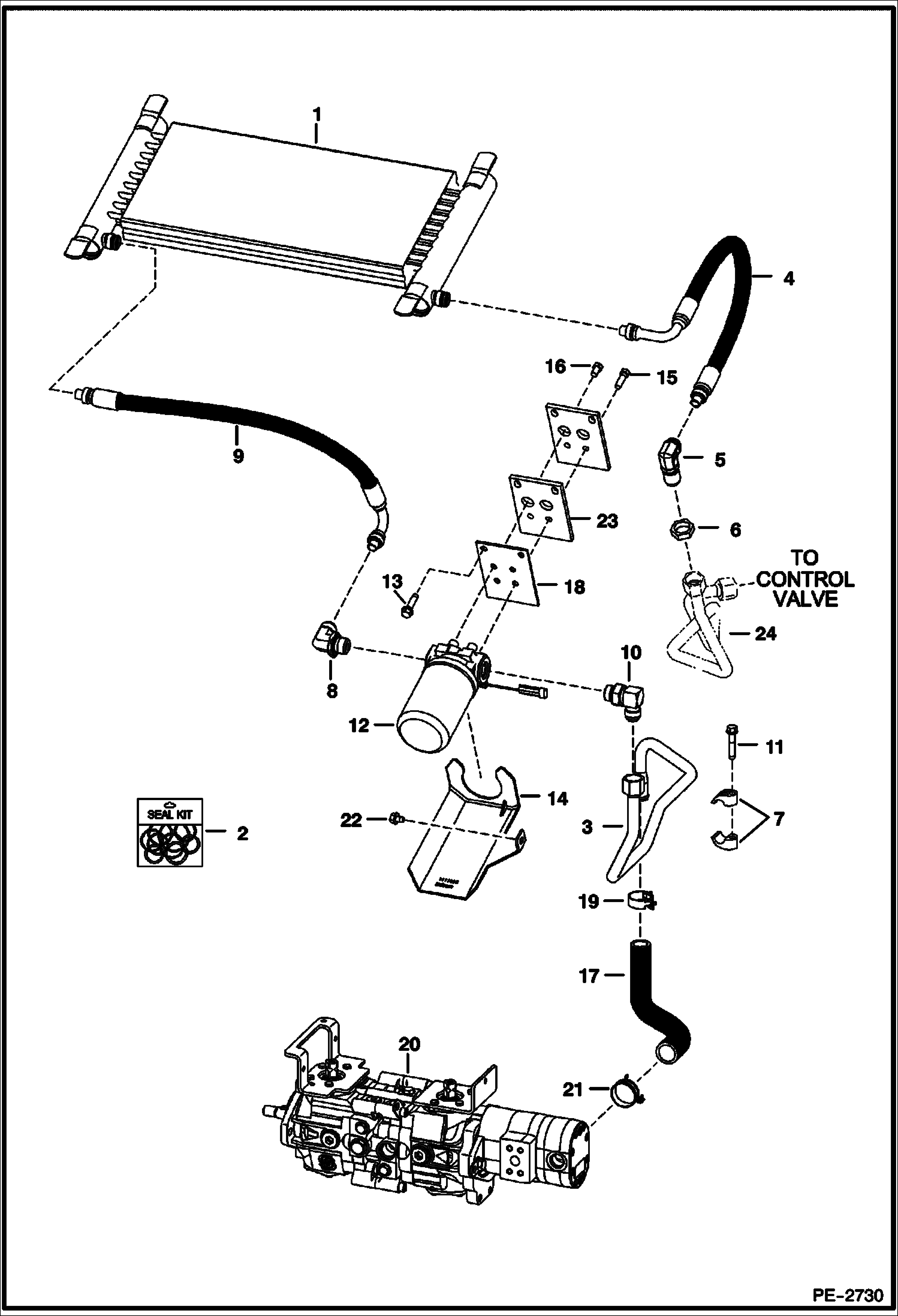 Схема запчастей Bobcat S-Series - HYDROSTATIC CIRCUITRY HYDROSTATIC SYSTEM