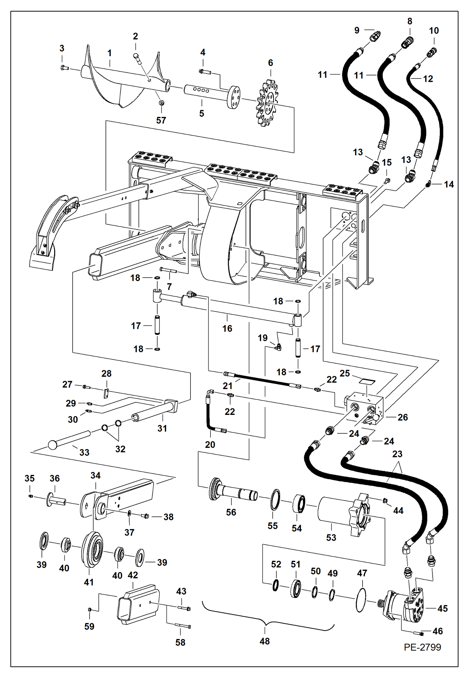 Схема запчастей Bobcat TRENCHERS - TRENCHER (Digging Group) (LT414) Loader