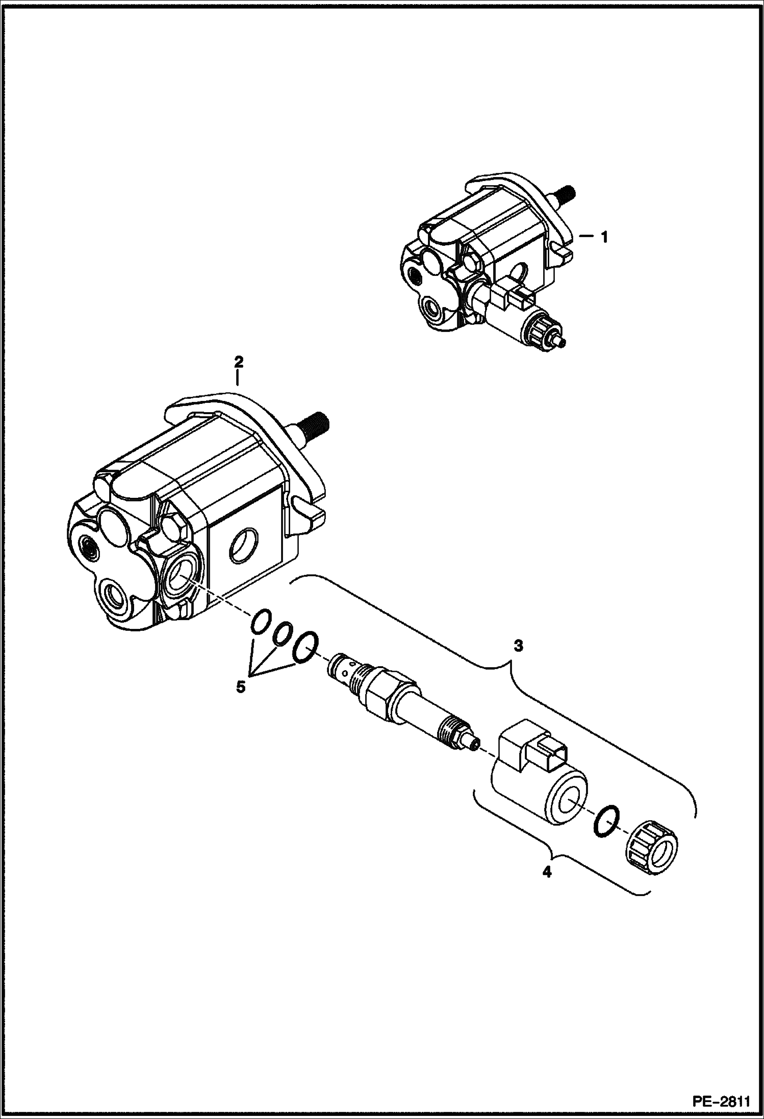 Схема запчастей Bobcat S-Series - COOLING FAN MOTOR (Aluminum) (S/N A3L311001 - 29999, A3L411001 - 29999) HYDROSTATIC SYSTEM