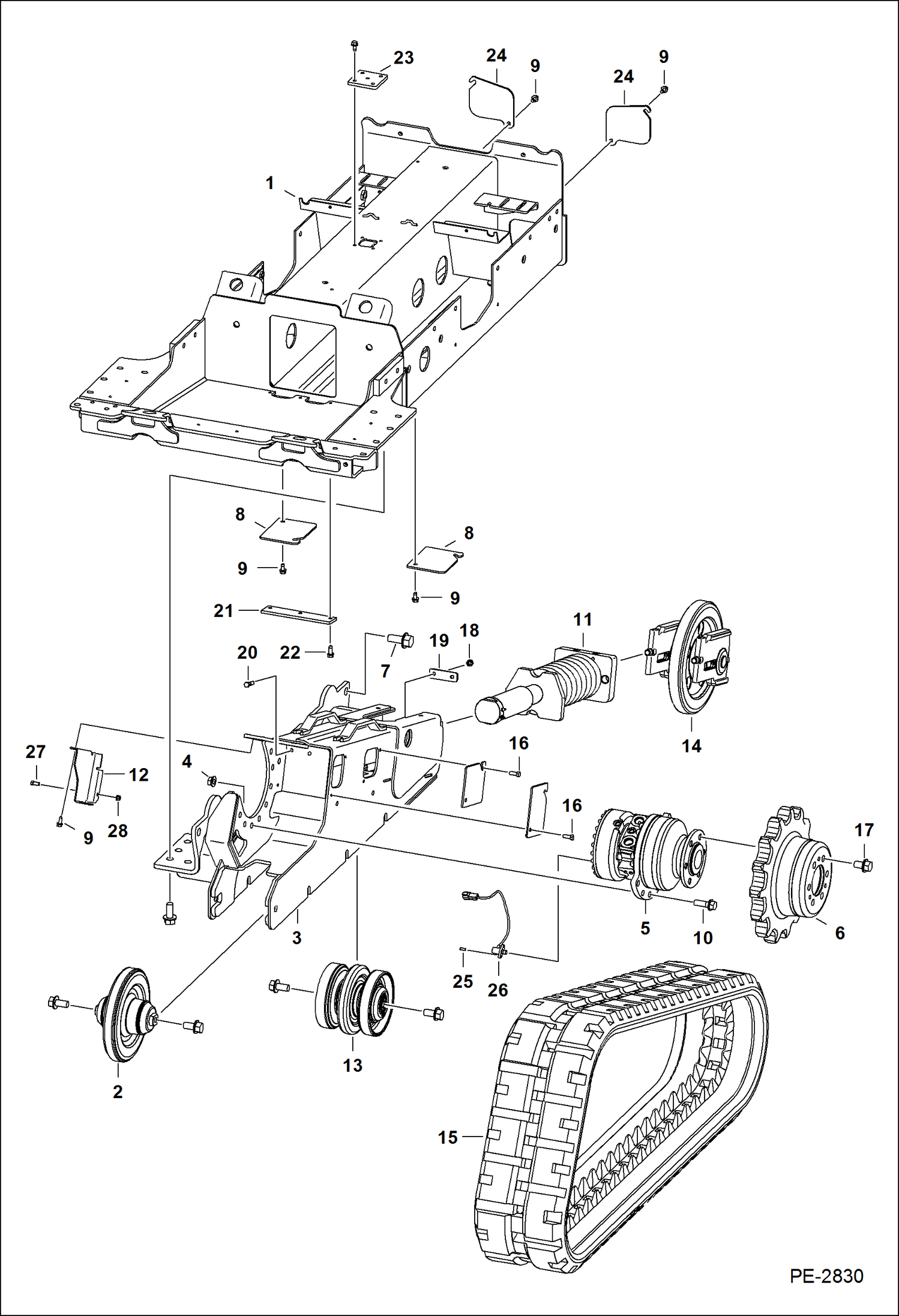 Схема запчастей Bobcat T-Series - DRIVE TRAIN DRIVE TRAIN