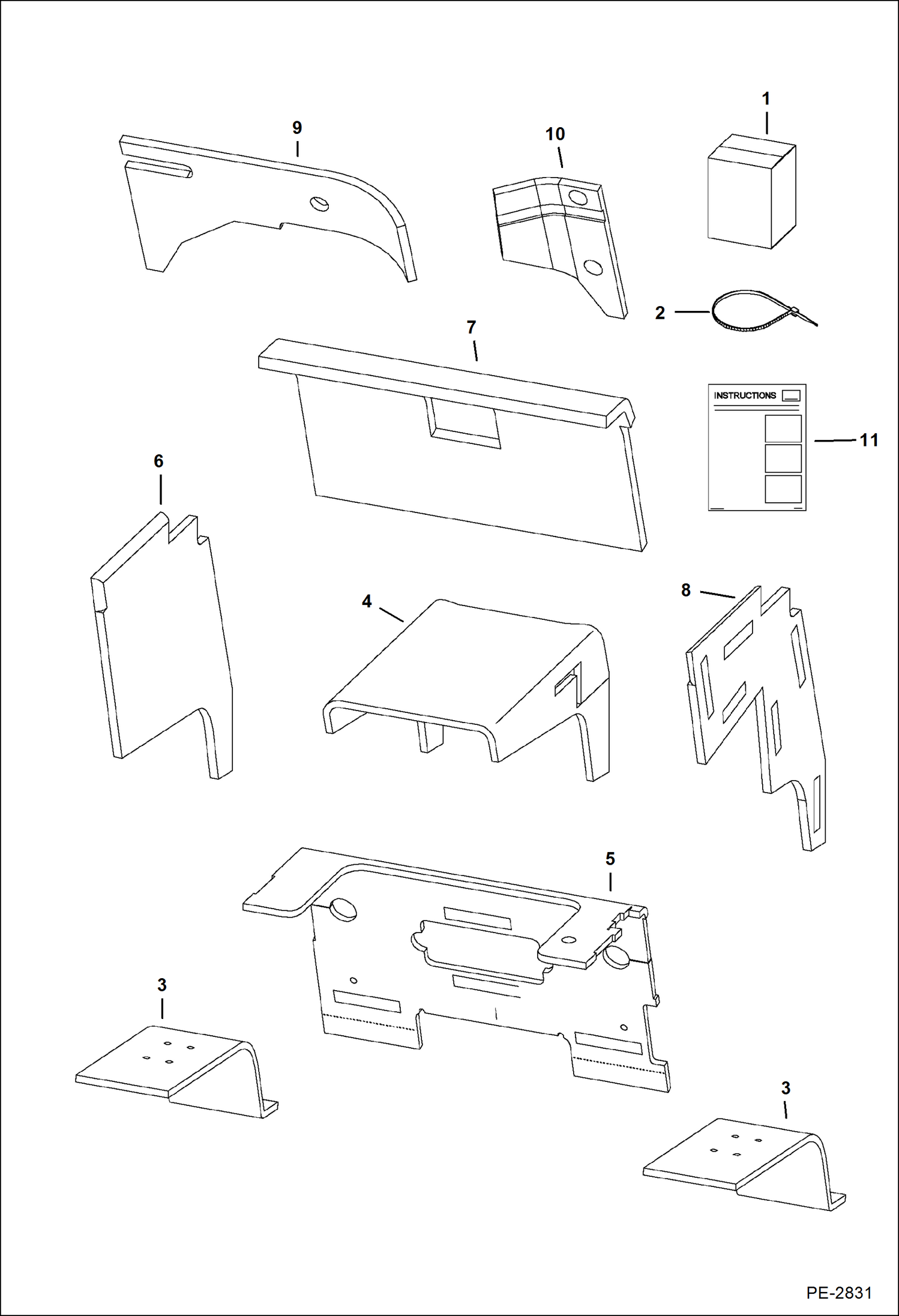 Схема запчастей Bobcat A-Series - SOUND/NOISE REDUCTION OPTION (S/N 539912116 & Below, 540011419 & Below) ACCESSORIES & OPTIONS