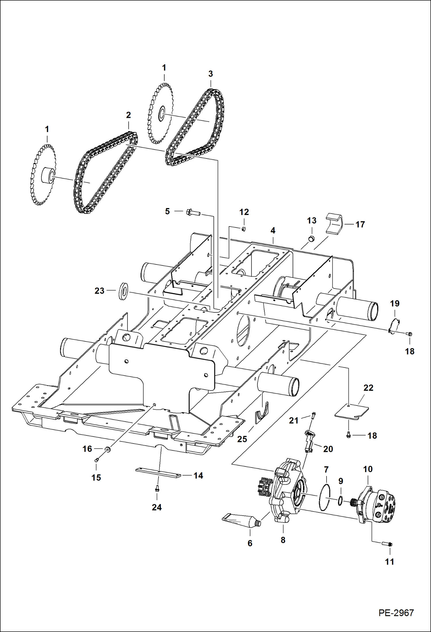 Схема запчастей Bobcat S-Series - DRIVE TRAIN DRIVE TRAIN