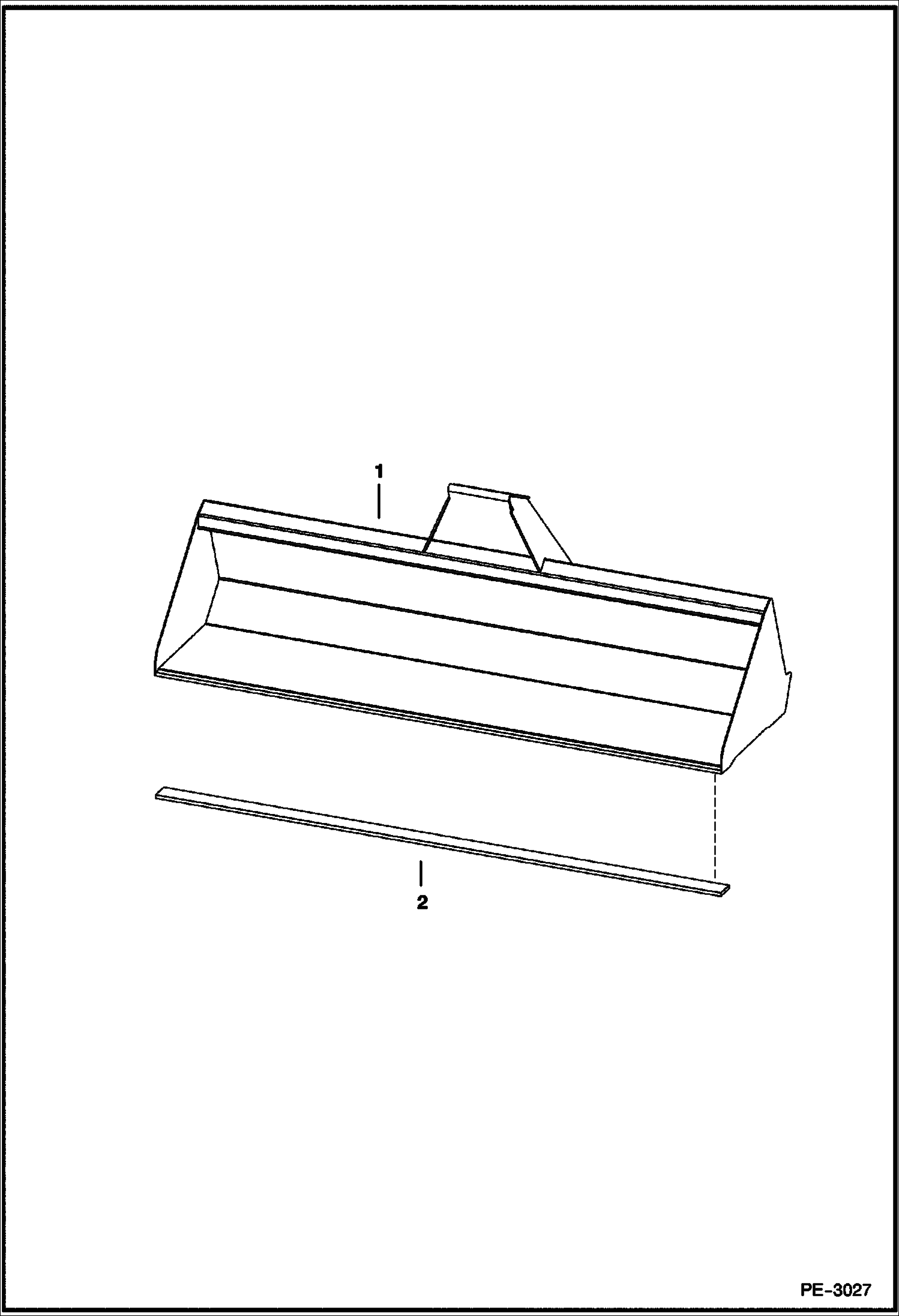 Схема запчастей Bobcat BUCKETS - BUCKET (60 A02J) (2300 Utility Vehicle) Универсальный мини-грузовик