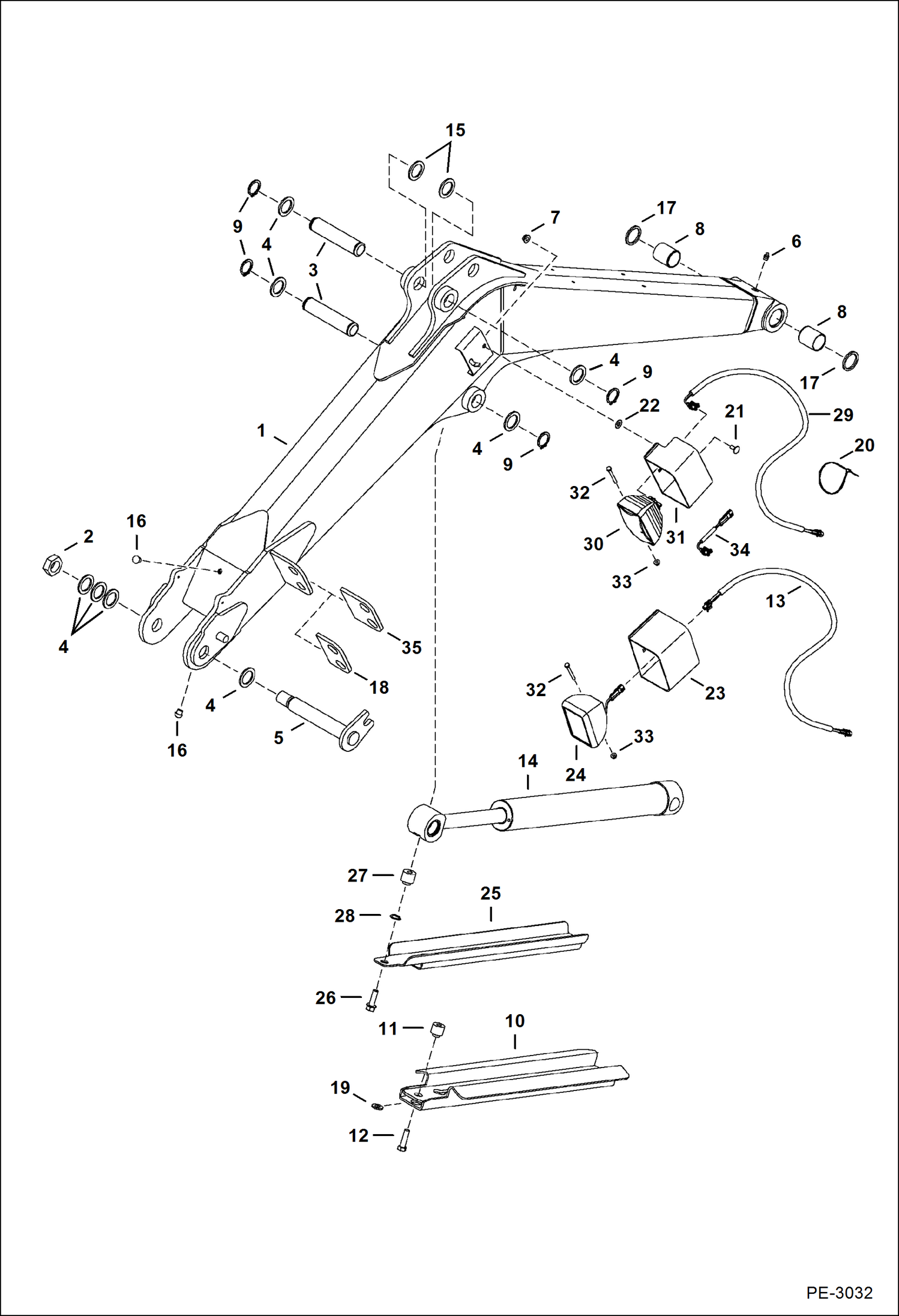 Схема запчастей Bobcat 325 - BOOM WORK EQUIPMENT