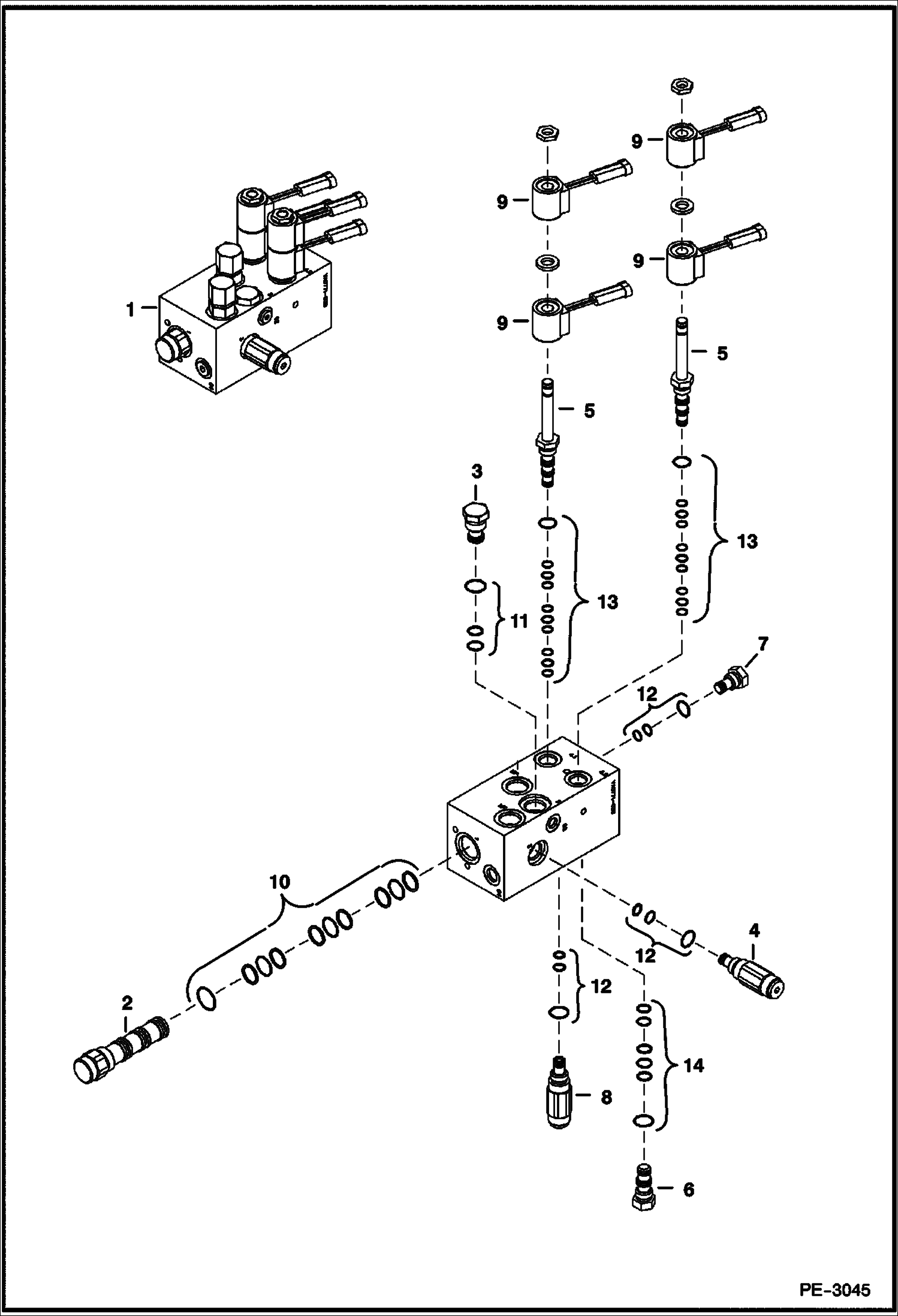 Схема запчастей Bobcat STUMP GRINDER - STUMP GRINDER (Control Valve) (SG30 0056) Loader