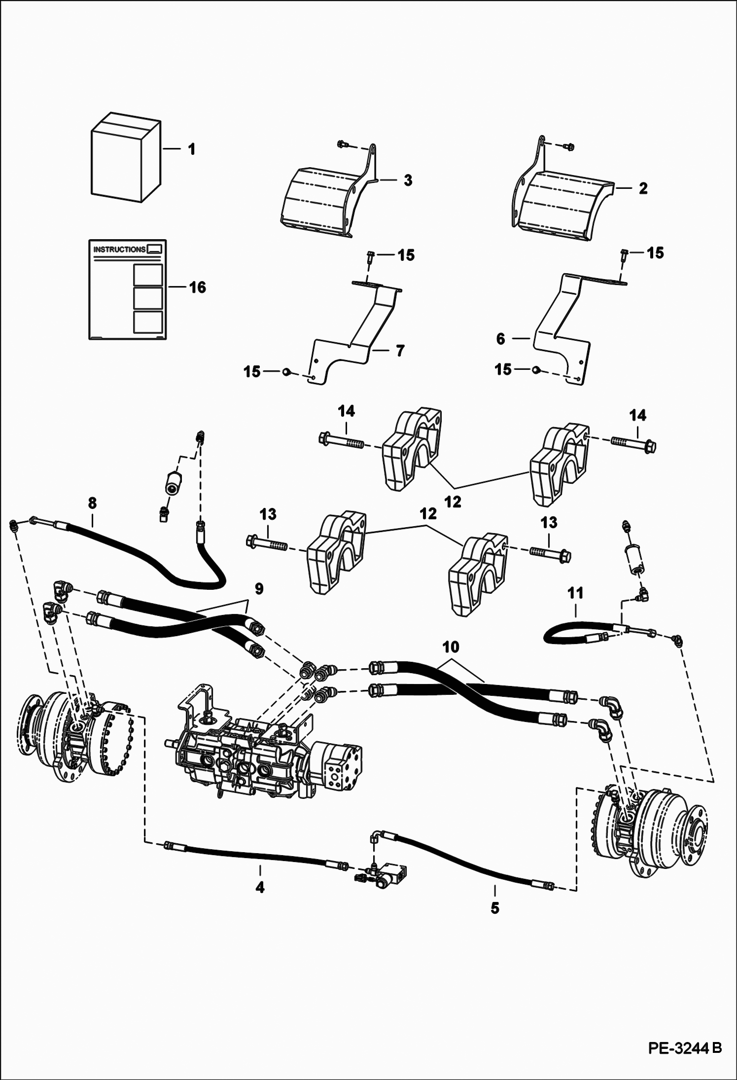 Схема запчастей Bobcat T-Series - WIDE TRACK KIT (S/N A3LL36500 & Above) ACCESSORIES & OPTIONS