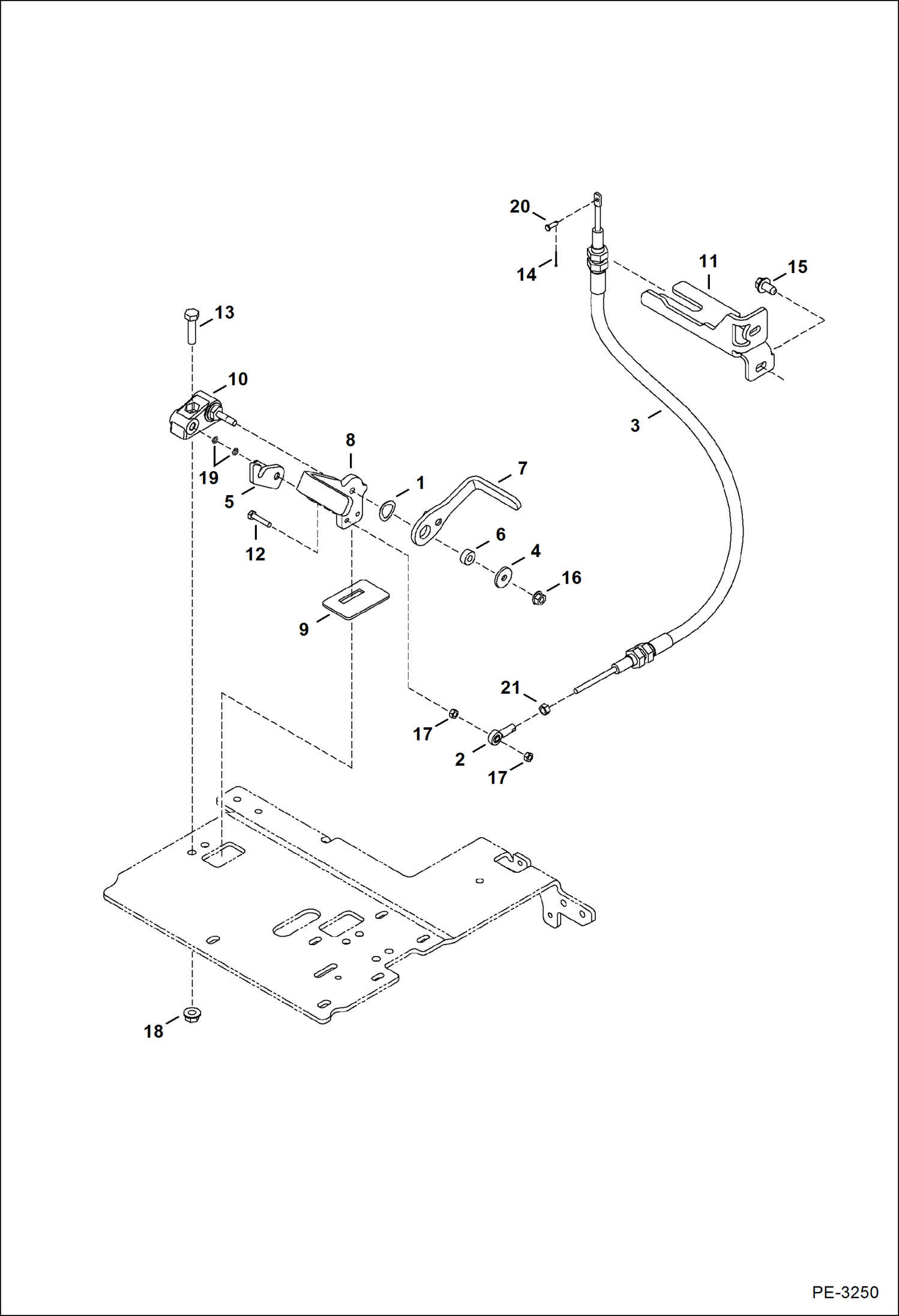 Схема запчастей Bobcat 430 - OFFSET (Boom Swing Lock) CONTROLS